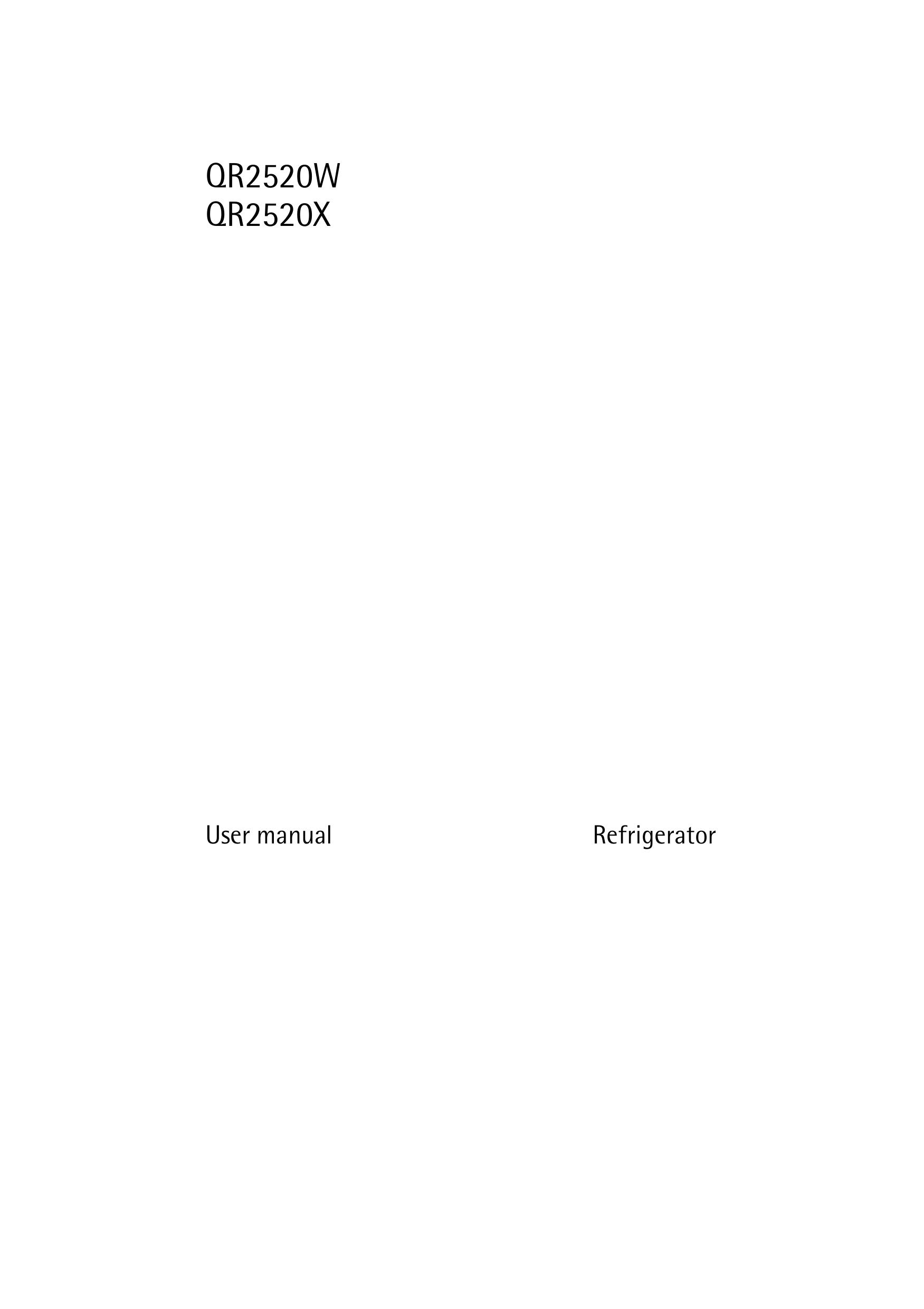 AEG QR2520W Refrigerator User Manual