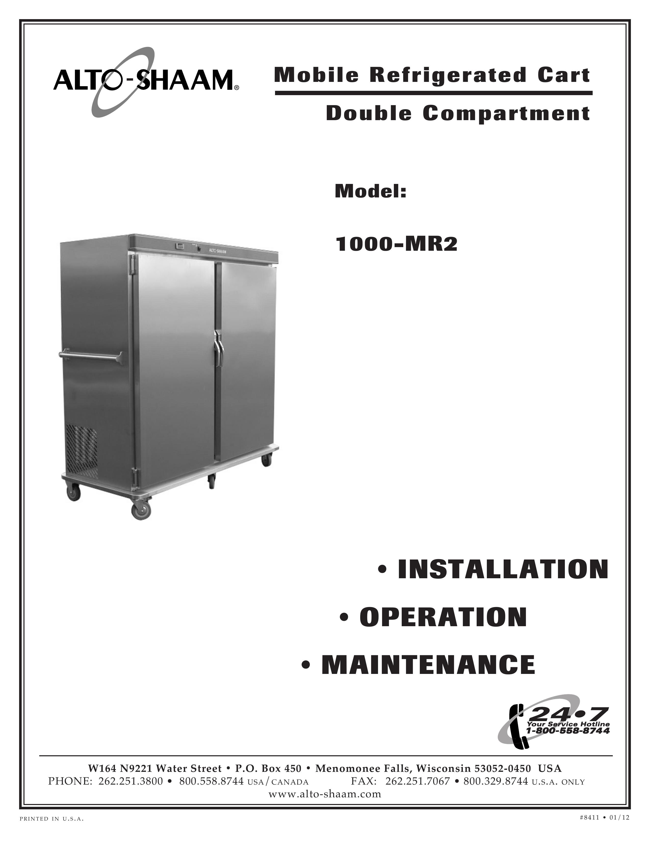 Alto-Shaam mobile refigerated cart double comopartment Refrigerator User Manual