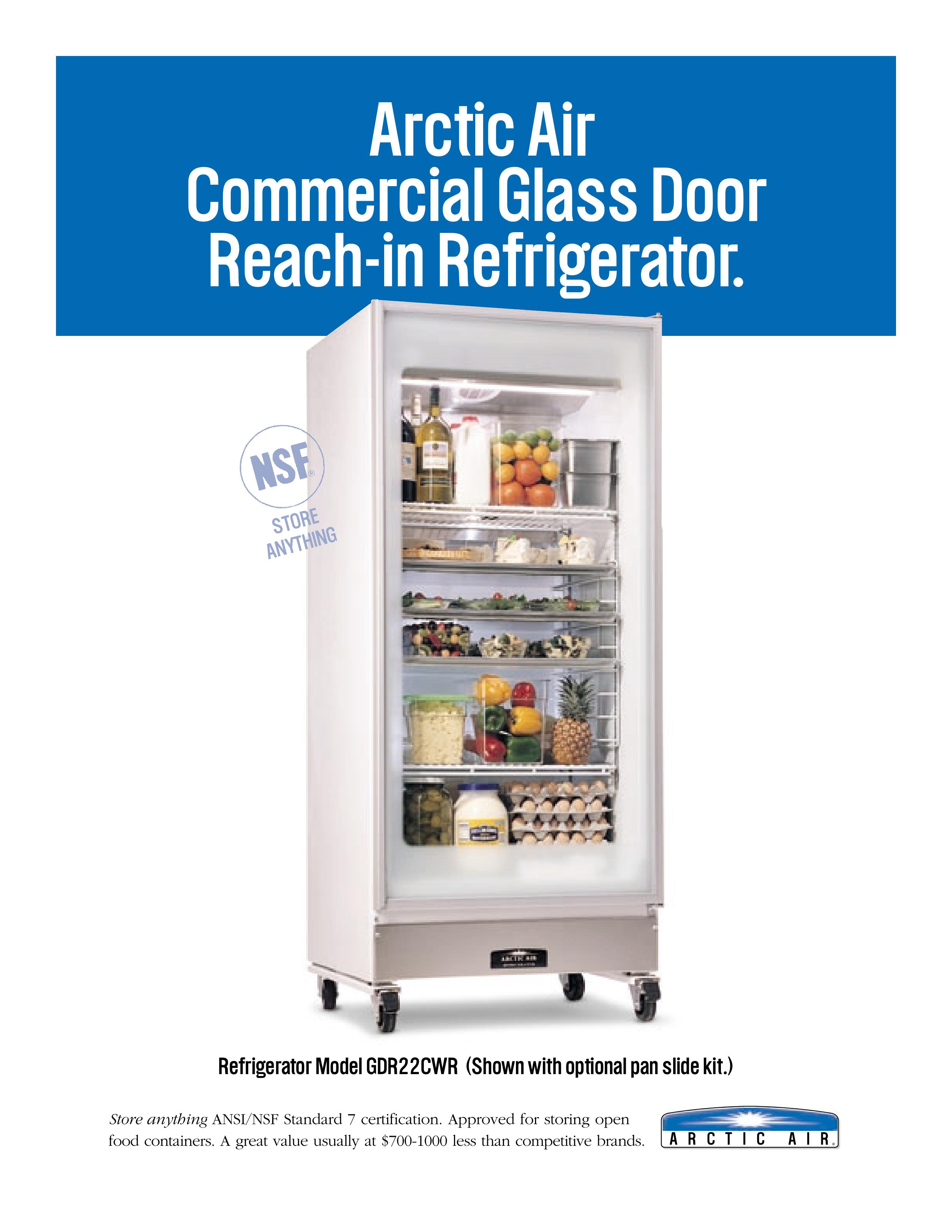Arctic Air GDR22CWR Refrigerator User Manual