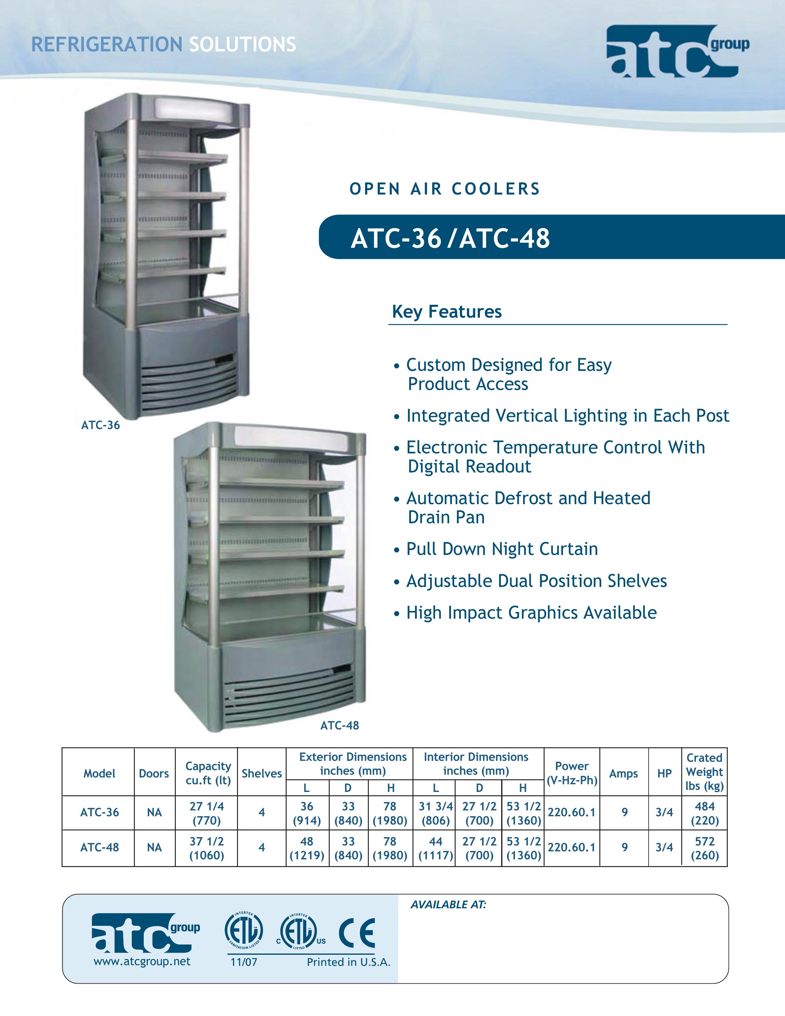 ATC Group ATC36 Refrigerator User Manual