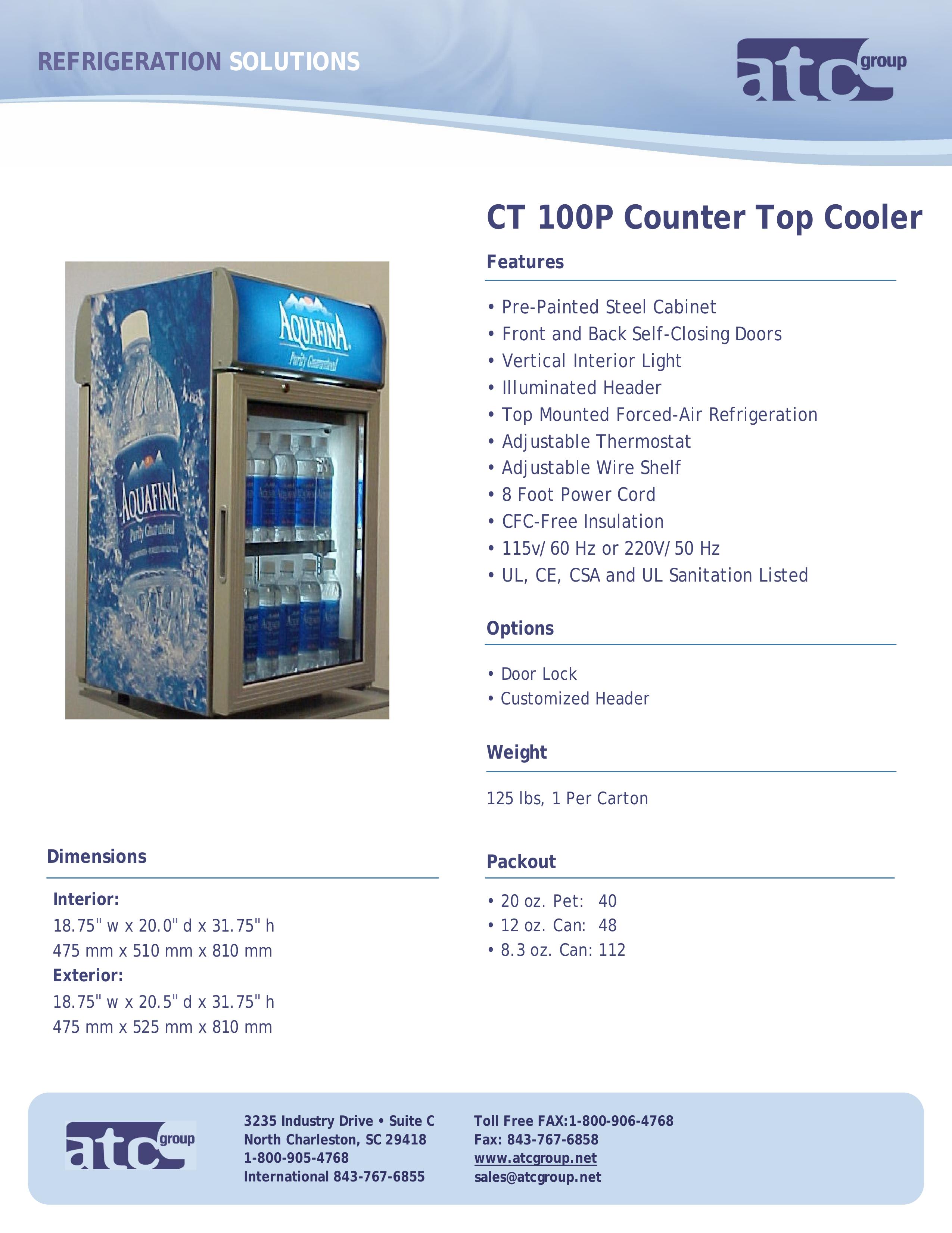 ATC Group CT 100P Refrigerator User Manual