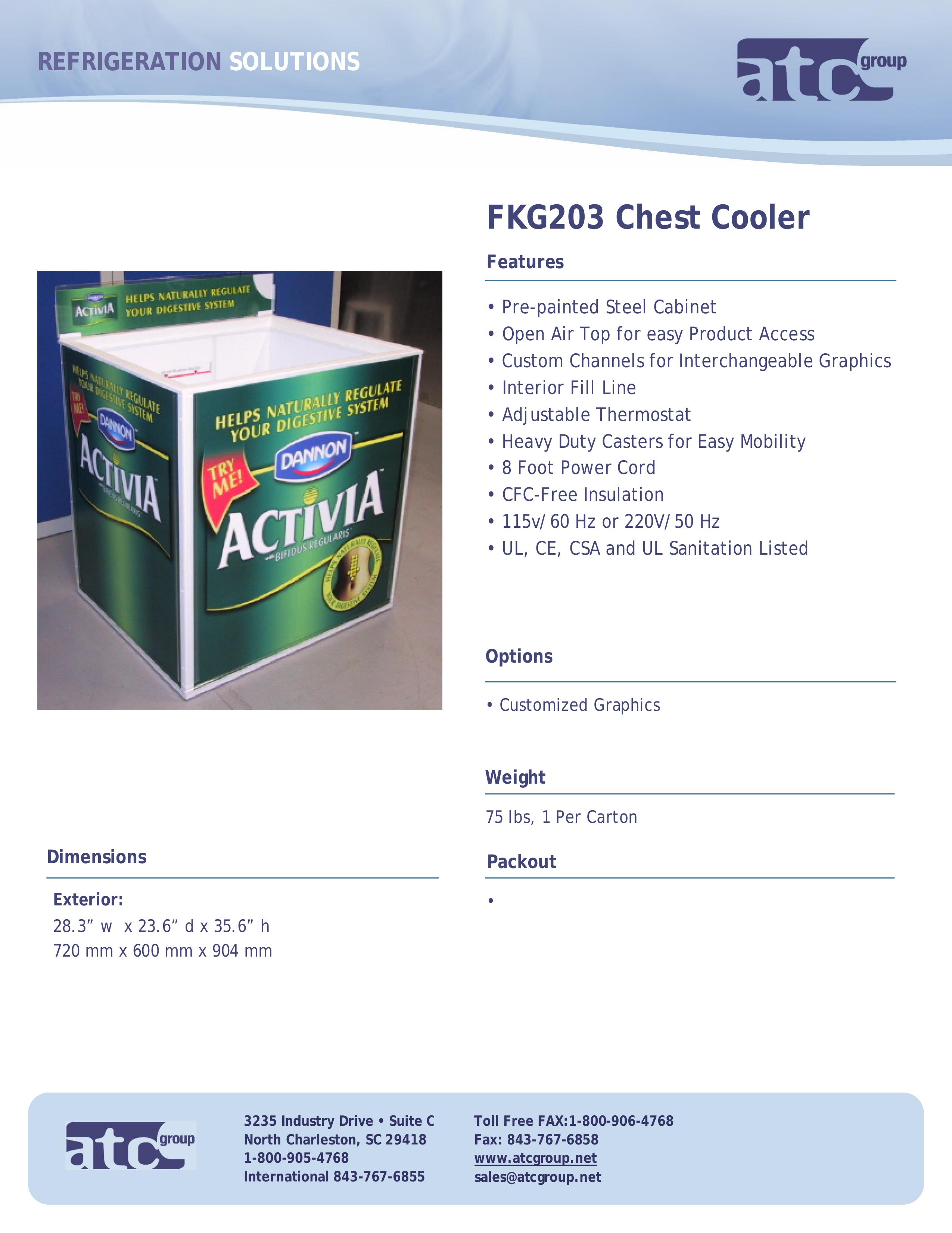 ATC Group FKG203 Refrigerator User Manual