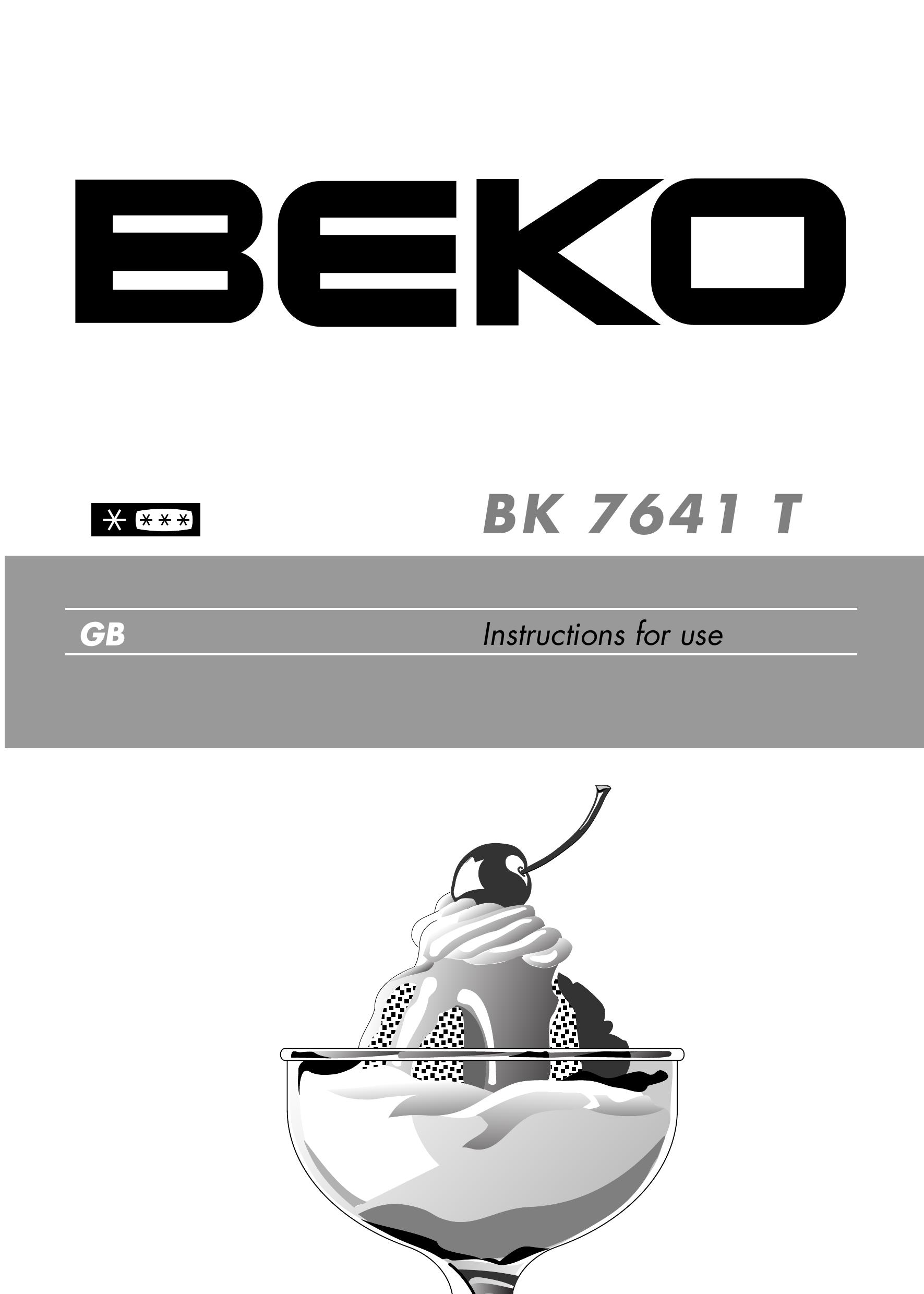 Beko BK 7641 T Refrigerator User Manual