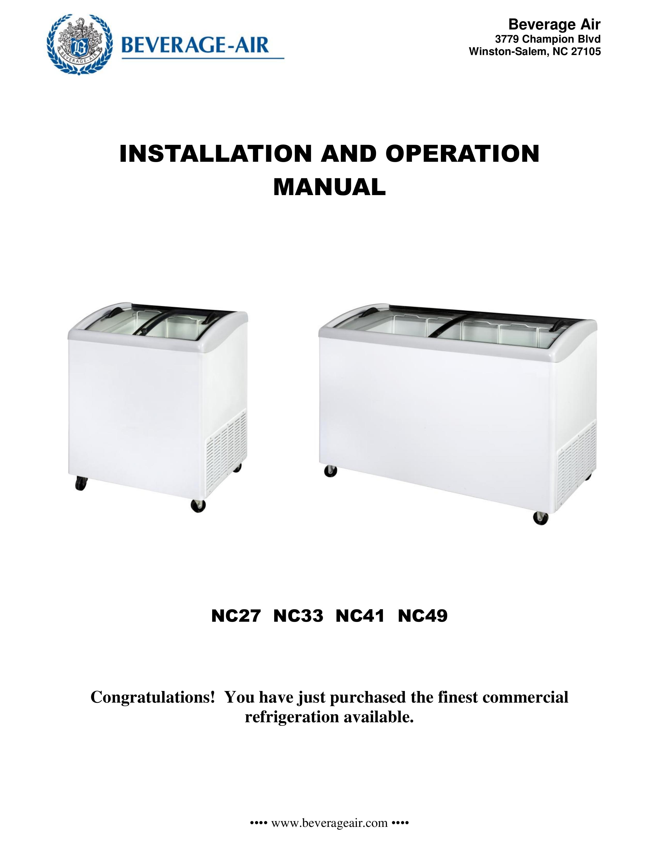 Beverage-Air NC33 Refrigerator User Manual