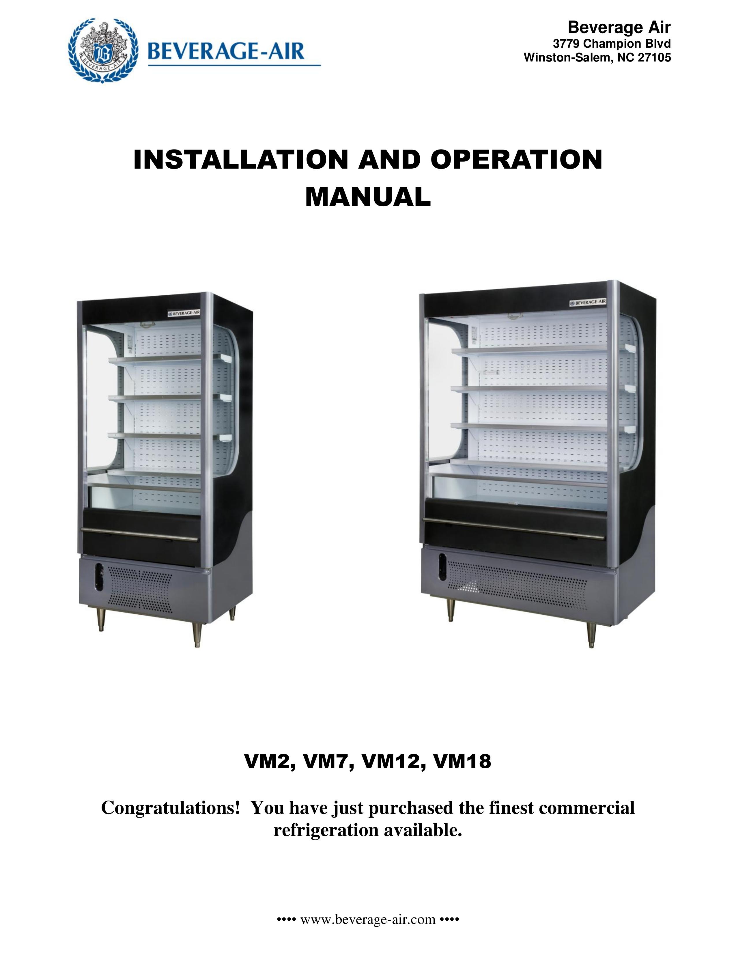 Beverage-Air VM18 Refrigerator User Manual