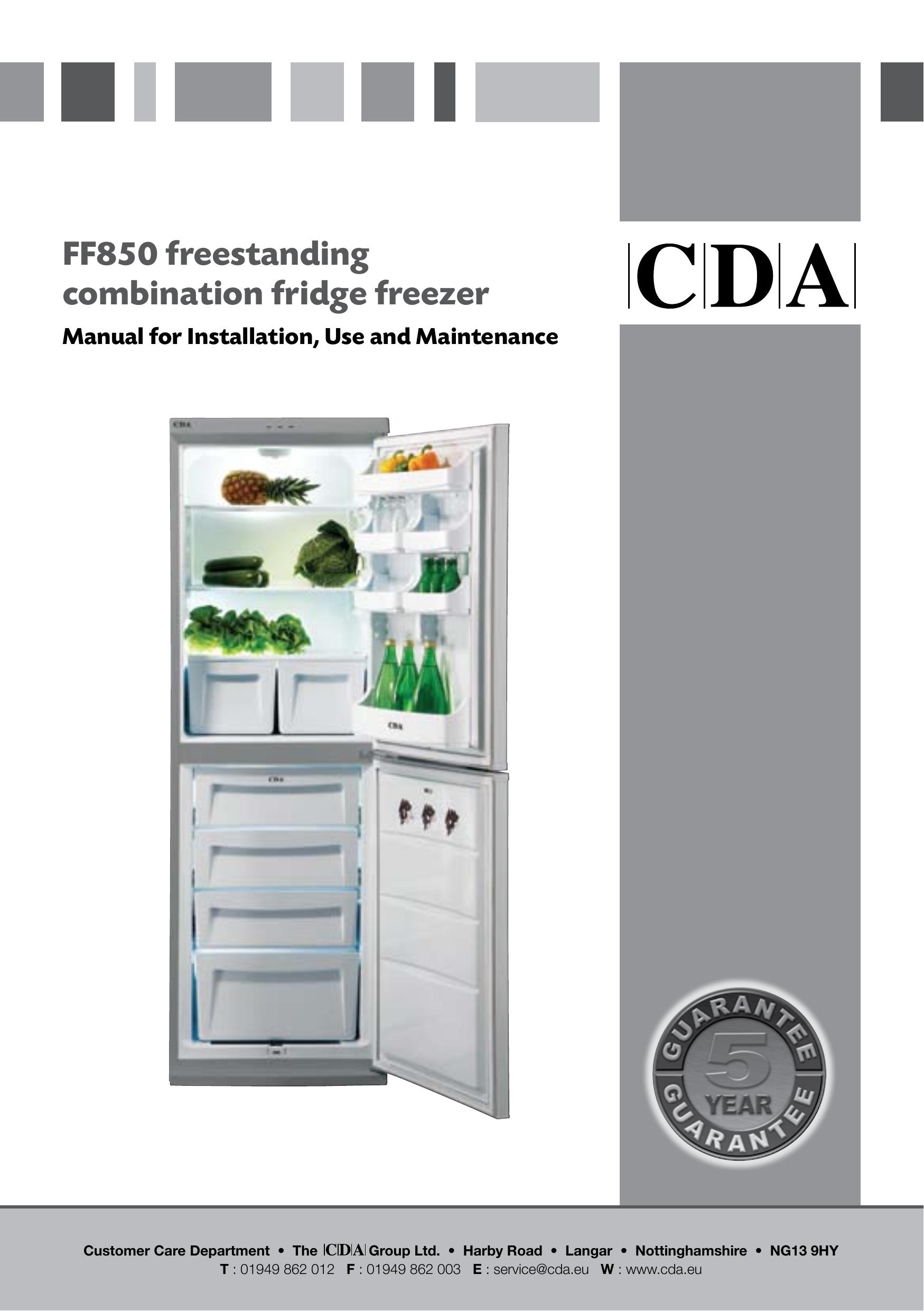 CDA FF850 Refrigerator User Manual