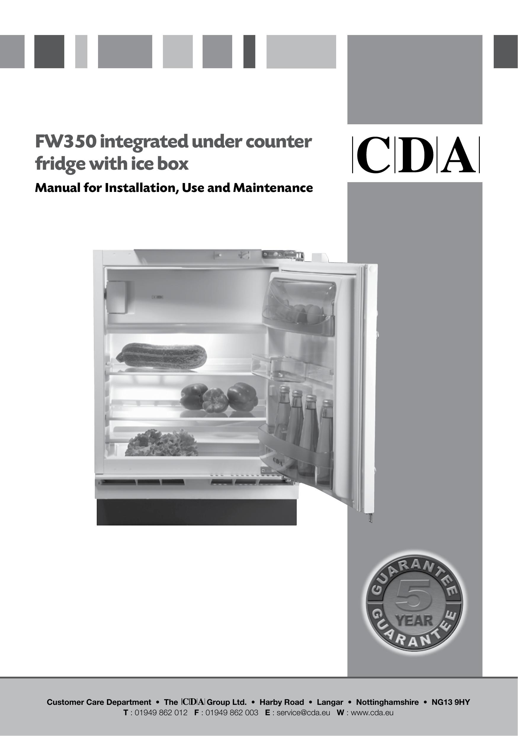 CDA FW350 Refrigerator User Manual