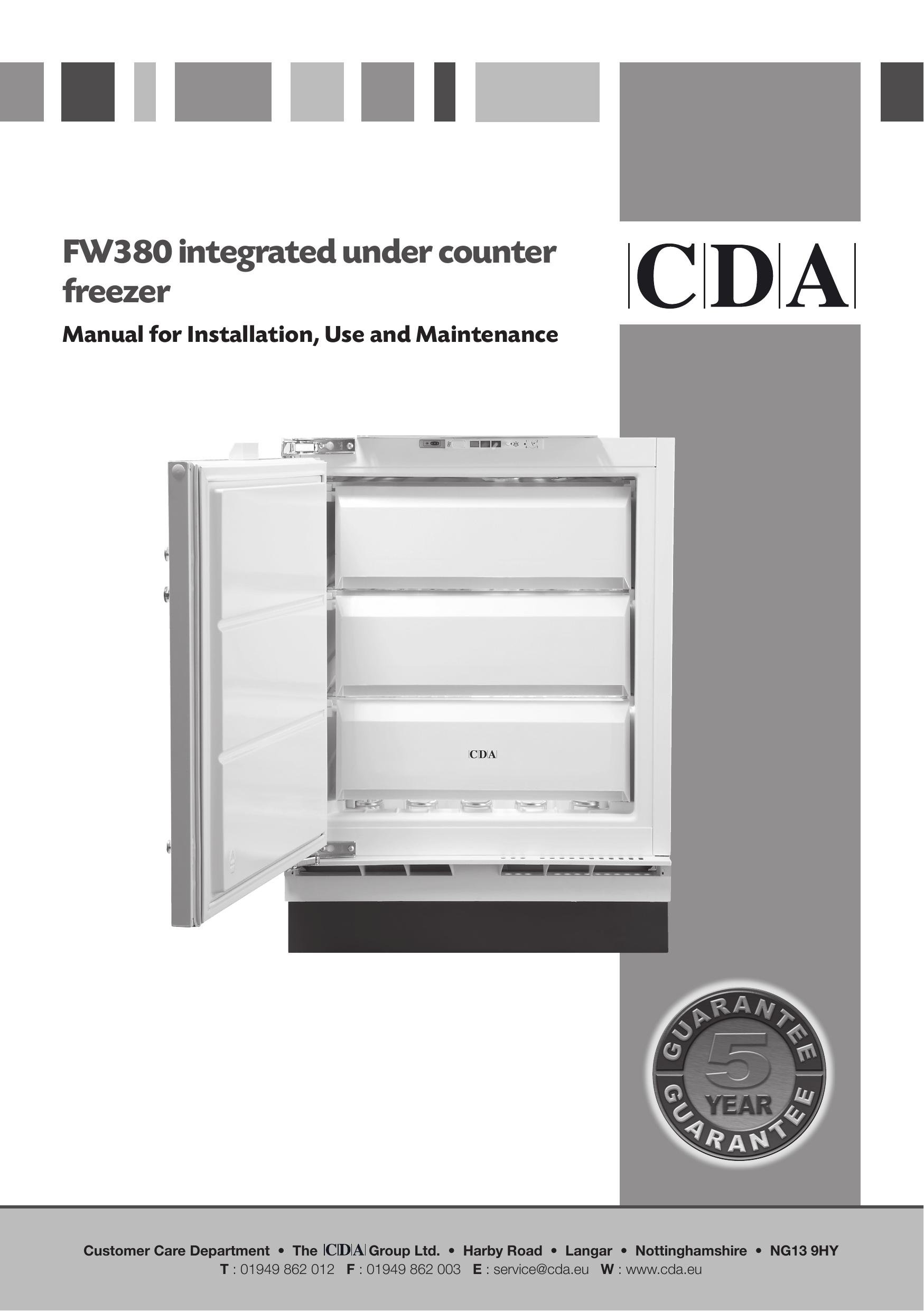 CDA FW380 Refrigerator User Manual
