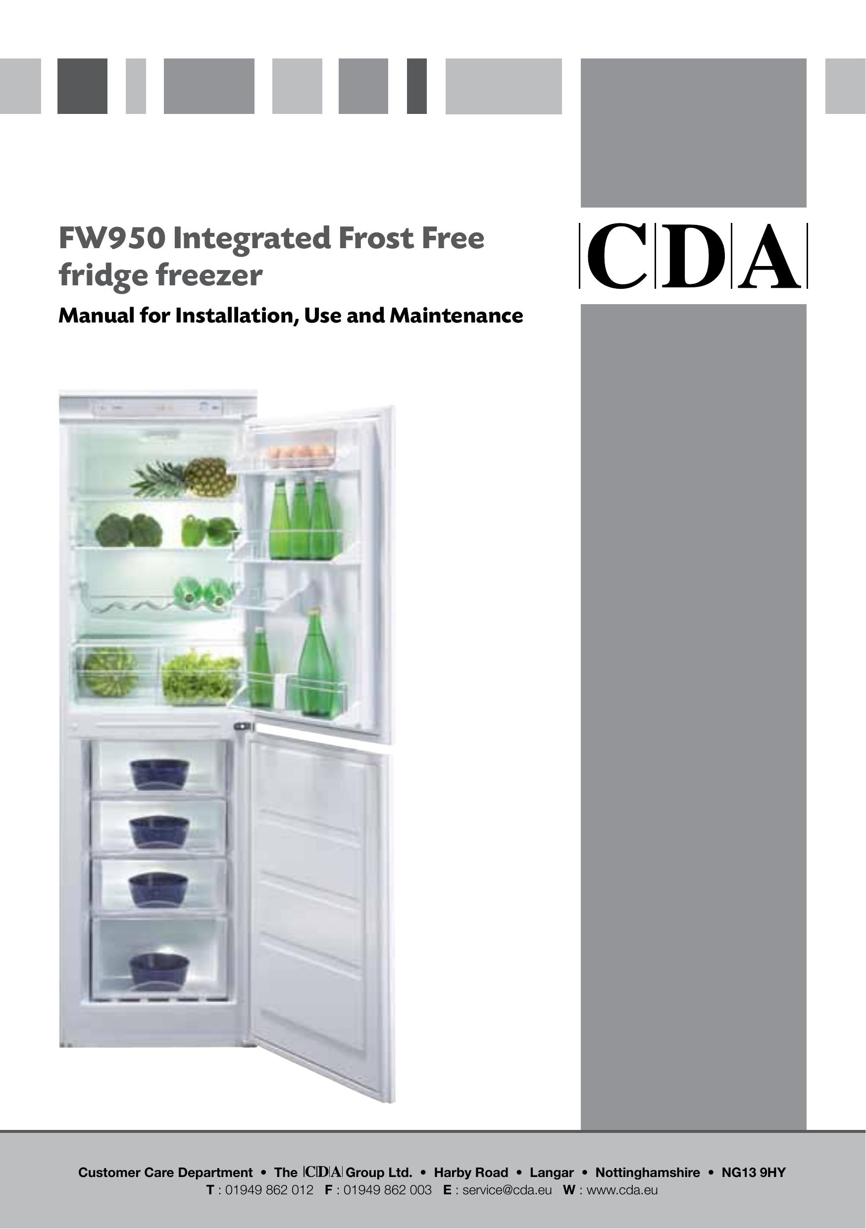 CDA FW950 Refrigerator User Manual