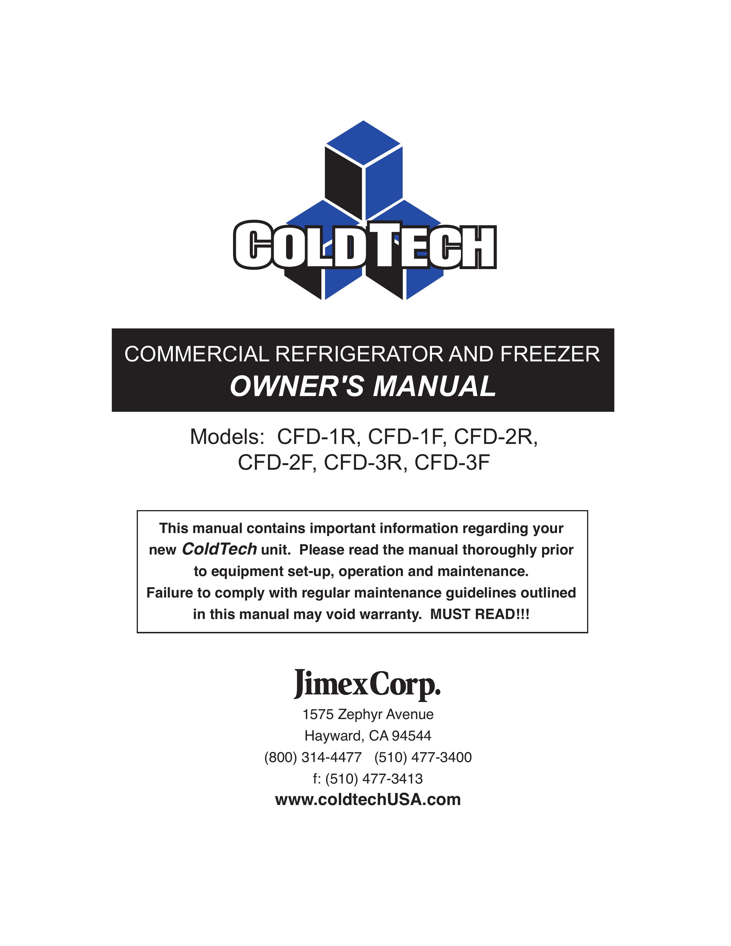 ColdTech CFD-1F Refrigerator User Manual