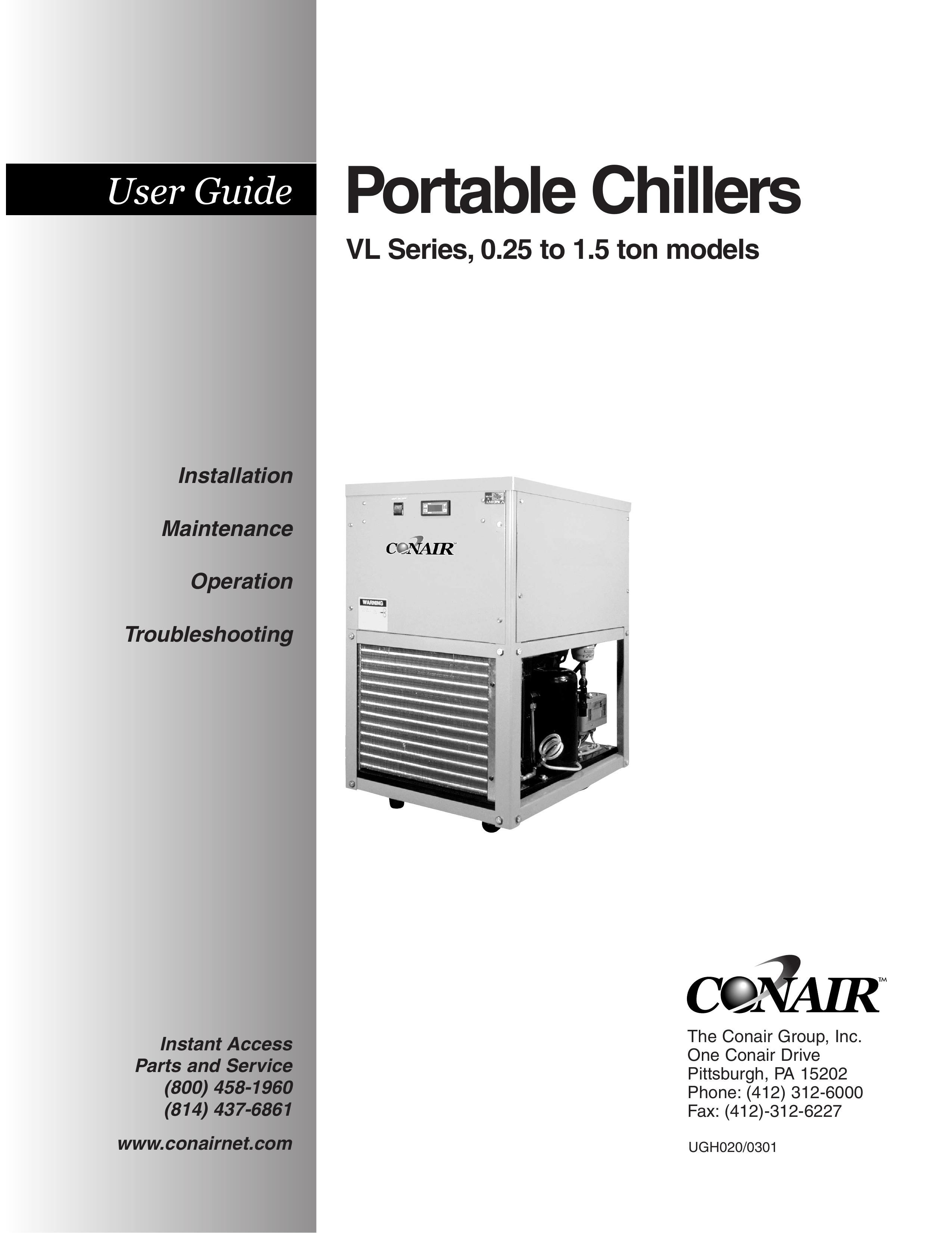 Conair 0.25 to 1.5 ton Refrigerator User Manual