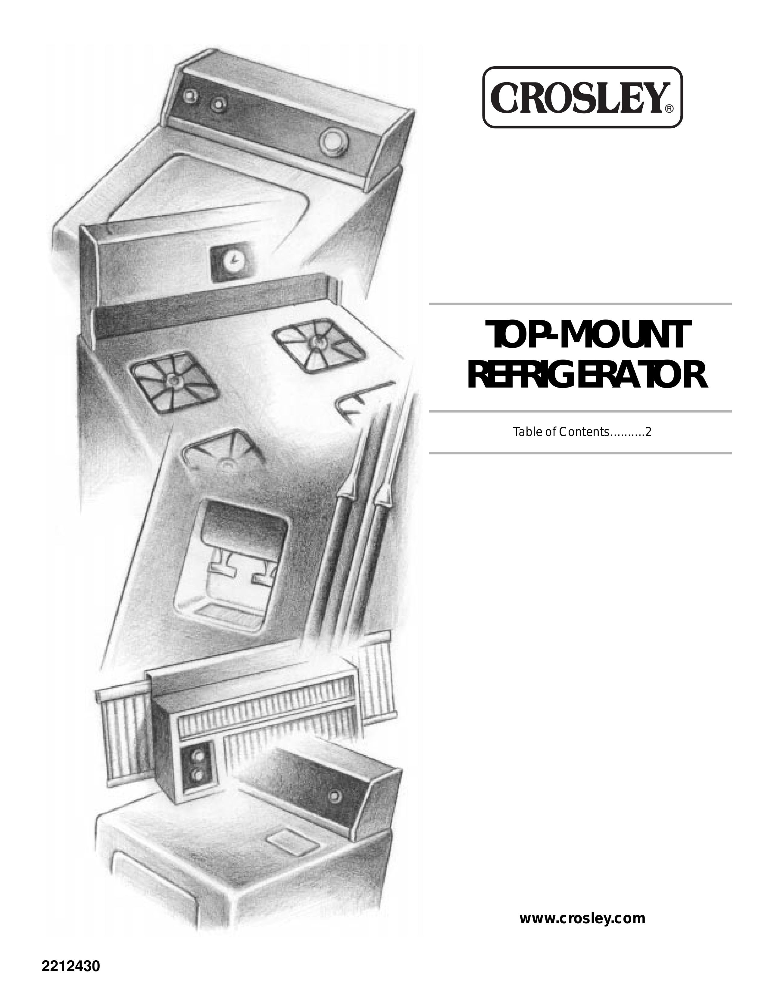 Crosley 2212430 Refrigerator User Manual