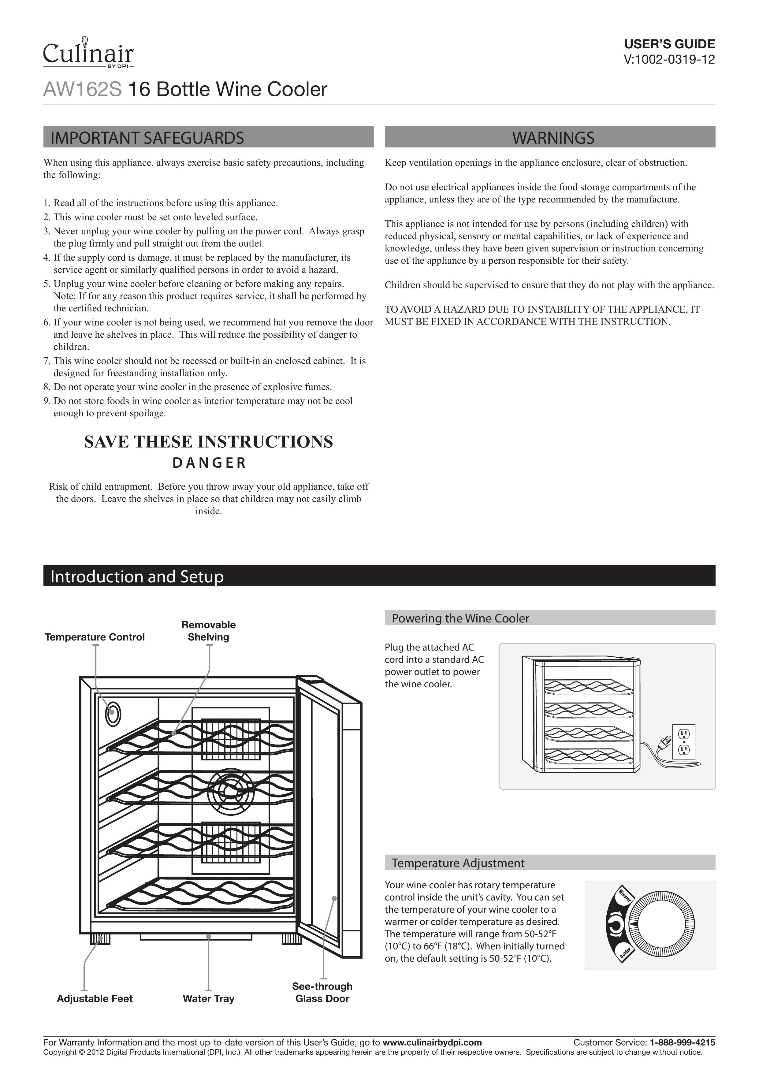 Culinair AW162S Refrigerator User Manual