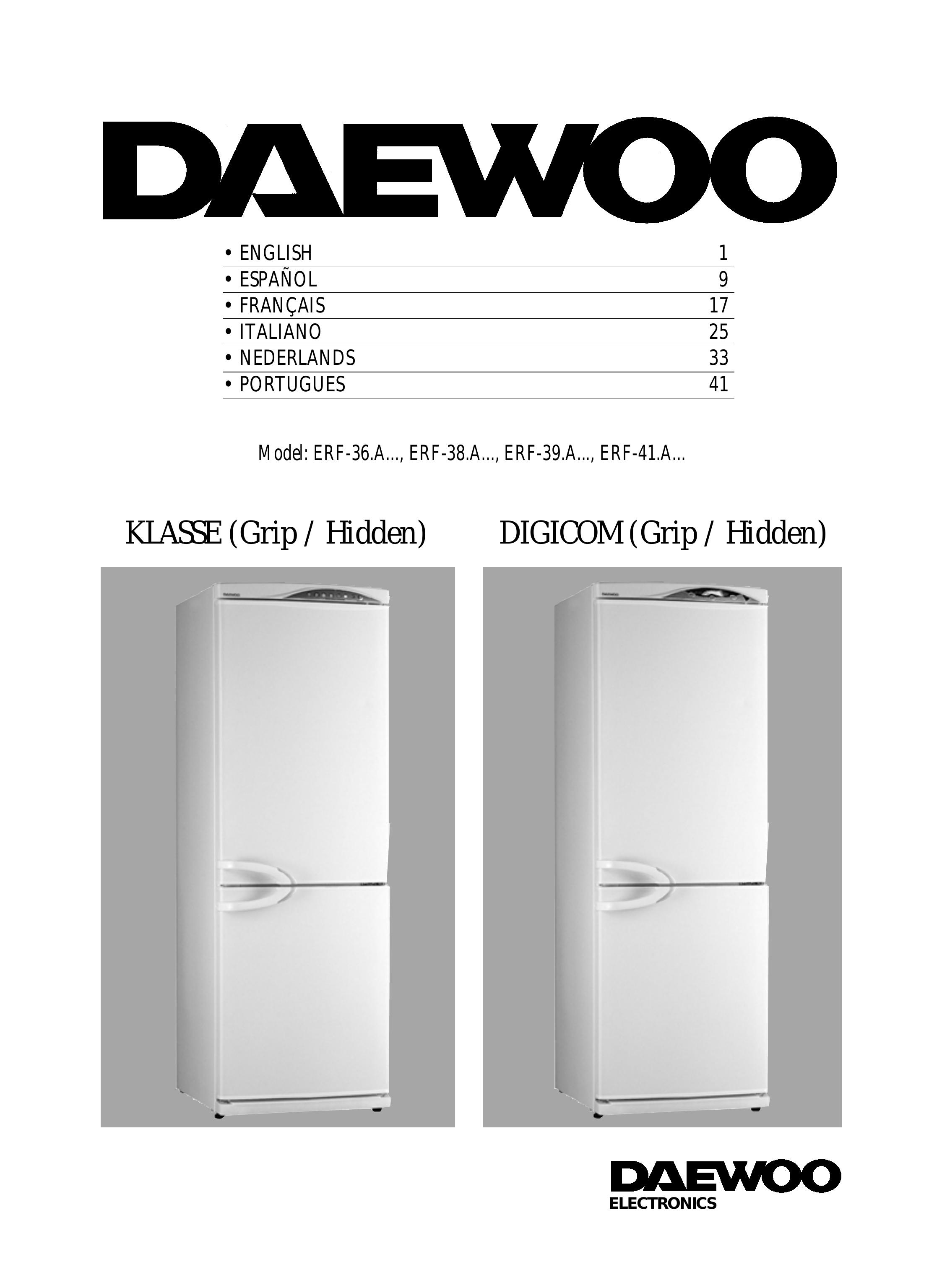 Daewoo ERF-36.A Refrigerator User Manual