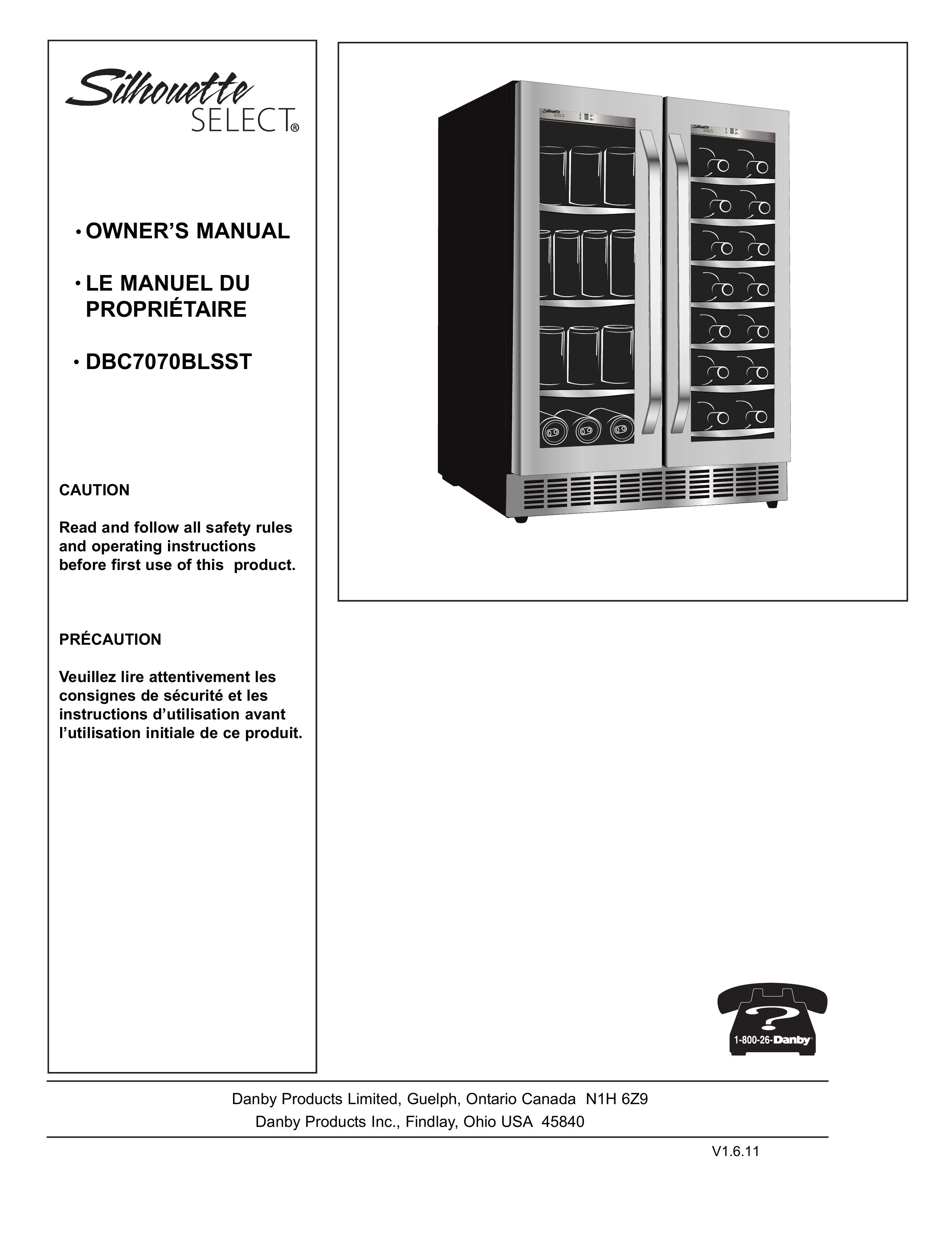 Danby DBC7070BLSST Refrigerator User Manual
