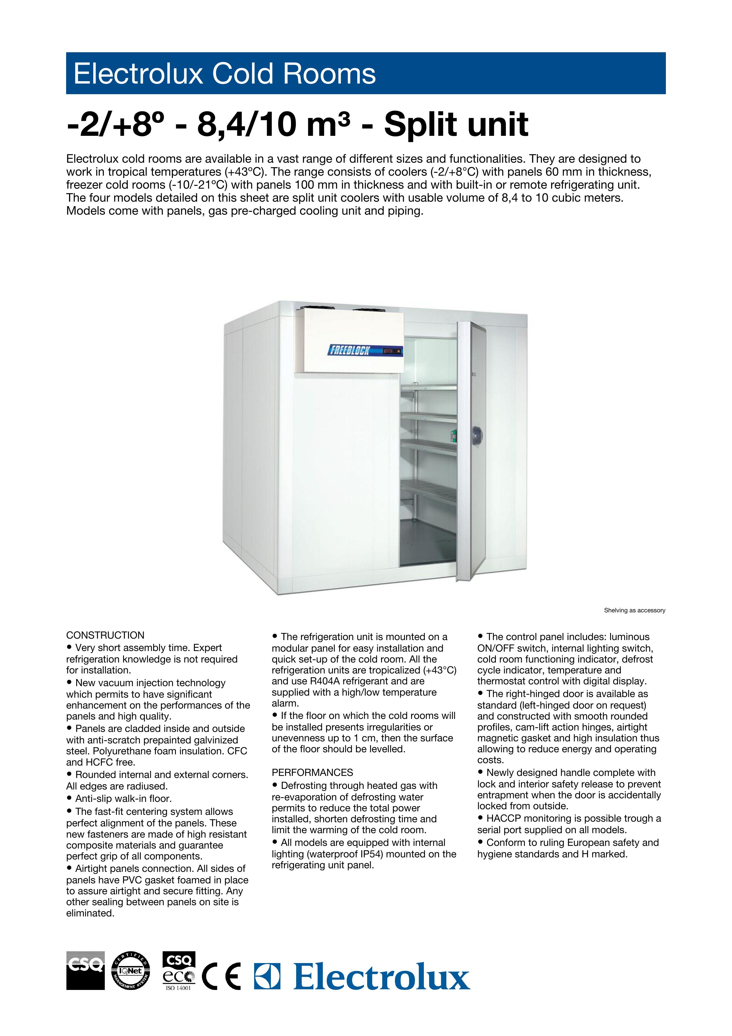 Electrolux 102274 Refrigerator User Manual