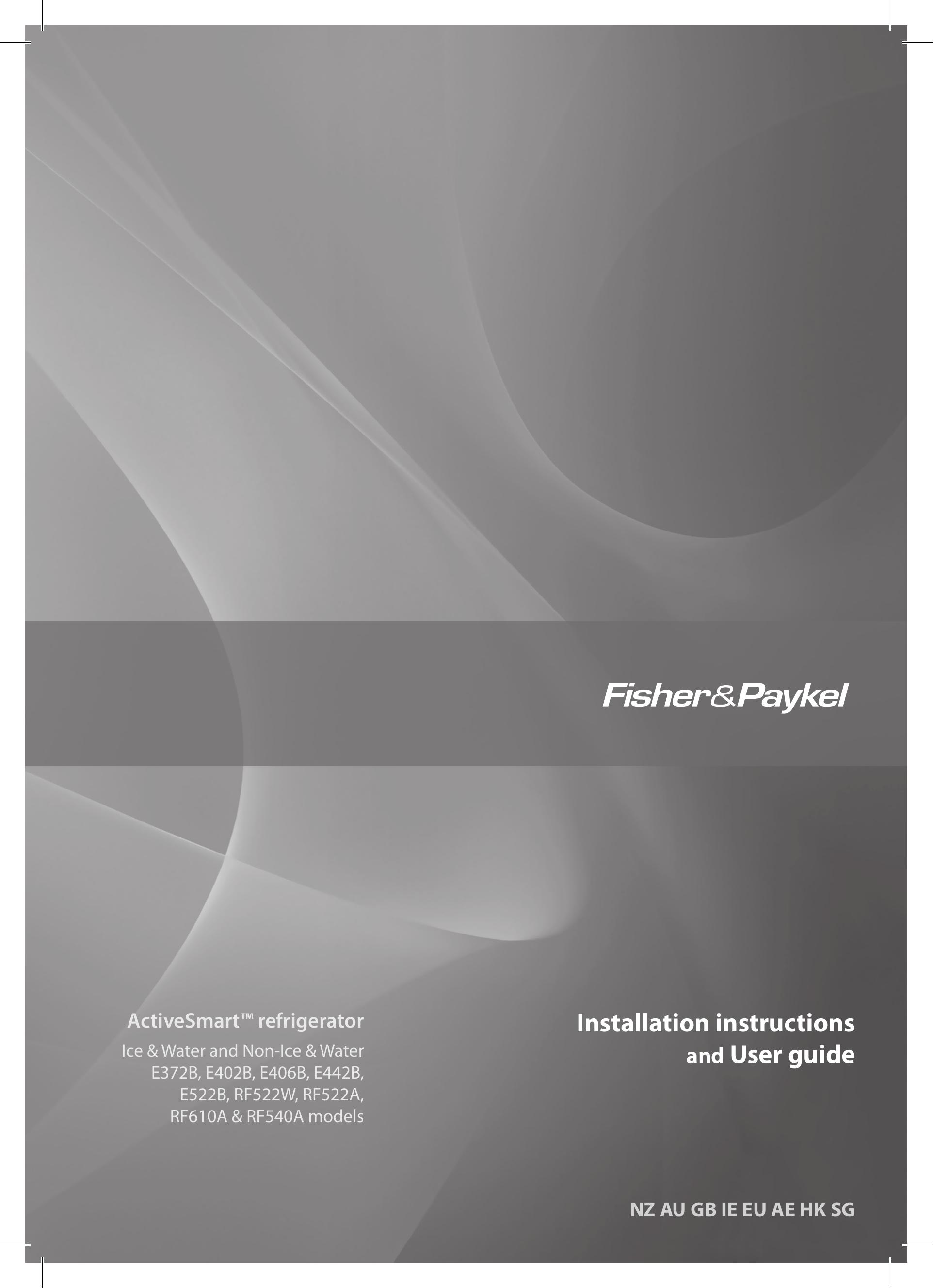 Fisher & Paykel E372B Refrigerator User Manual