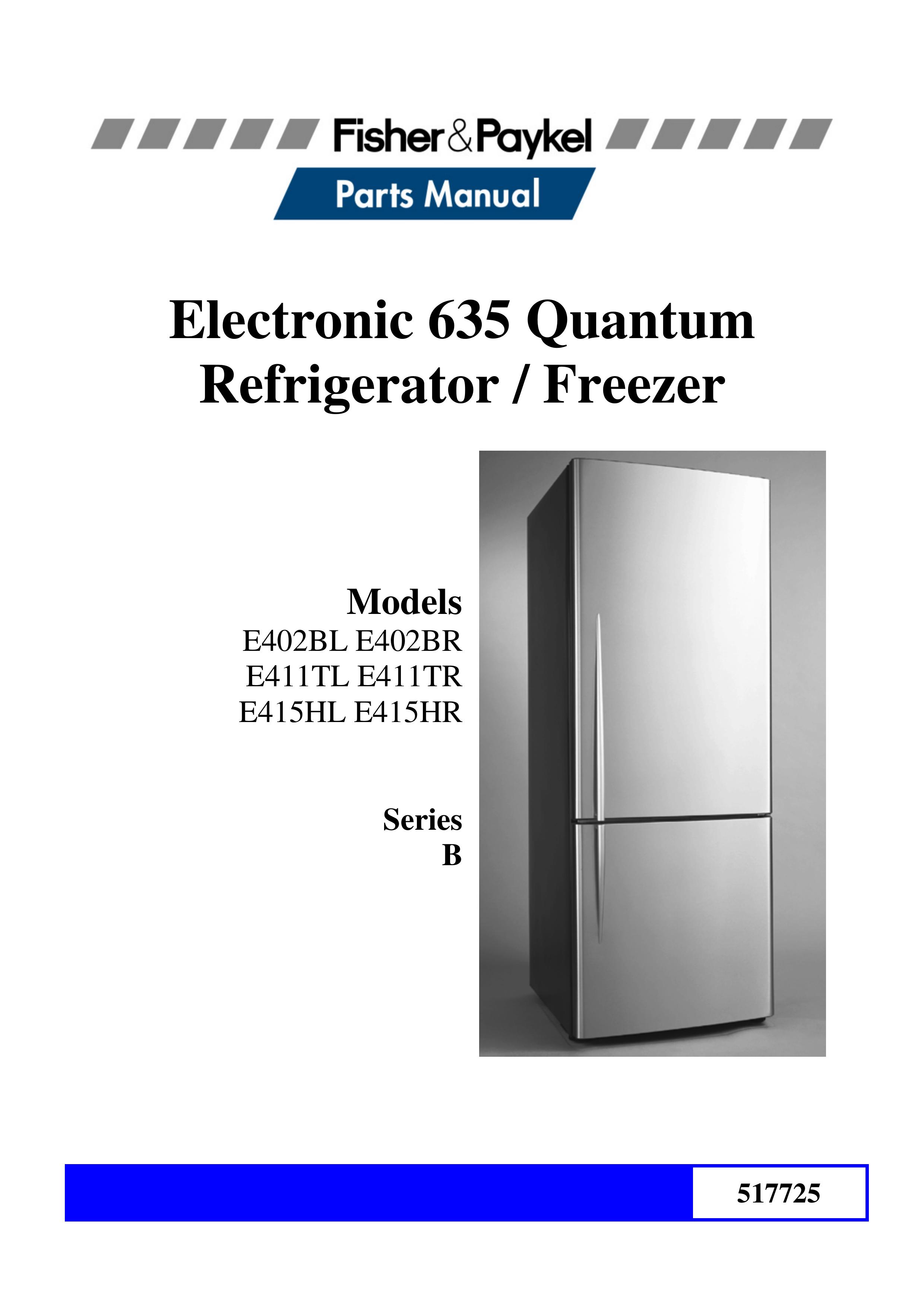 Fisher & Paykel E411TL Refrigerator User Manual
