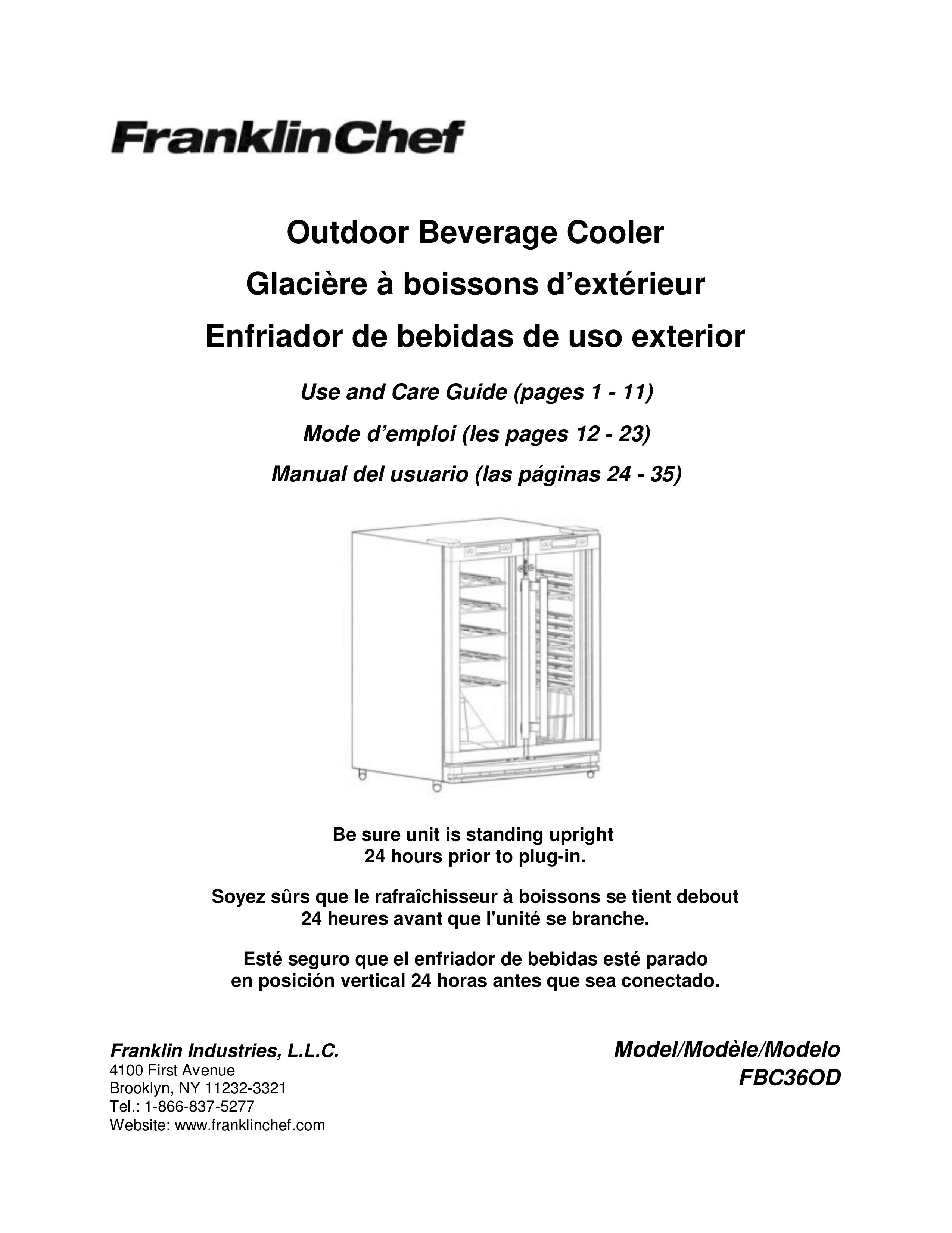 Franklin Industries, L.L.C. FBC36OD Refrigerator User Manual