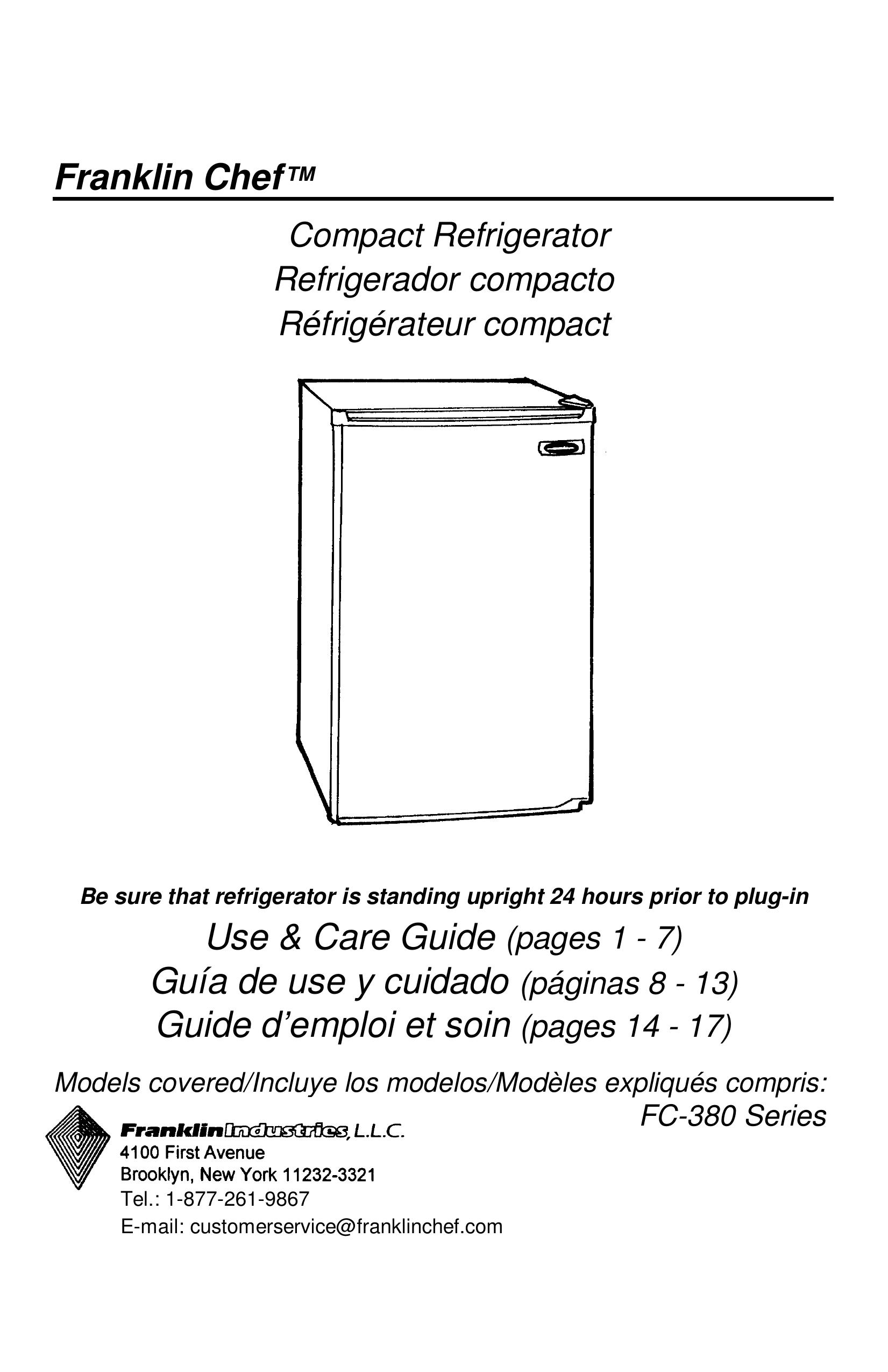 Franklin Industries, L.L.C. FC-380 Series Refrigerator User Manual