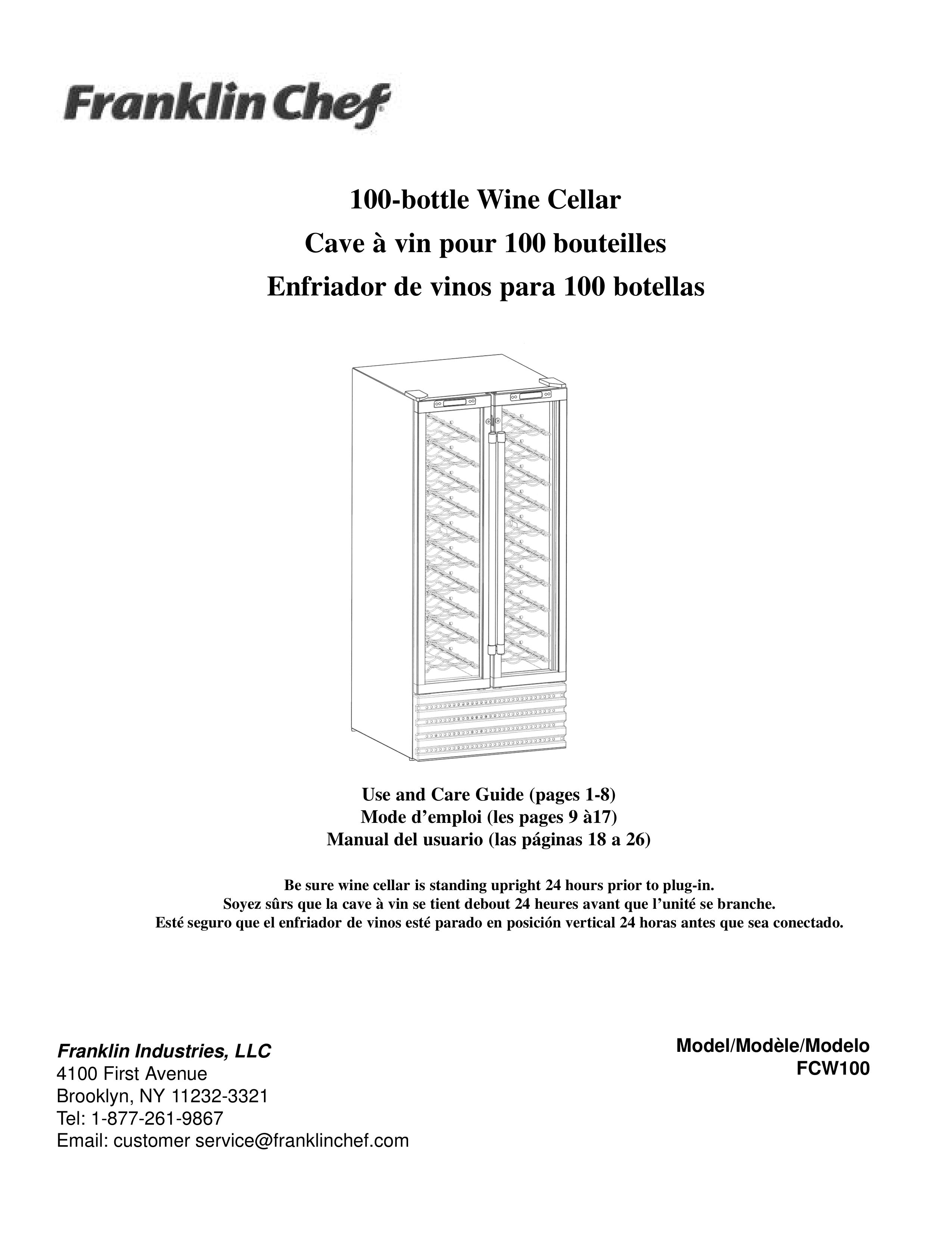 Franklin Industries, L.L.C. FCW100 Refrigerator User Manual