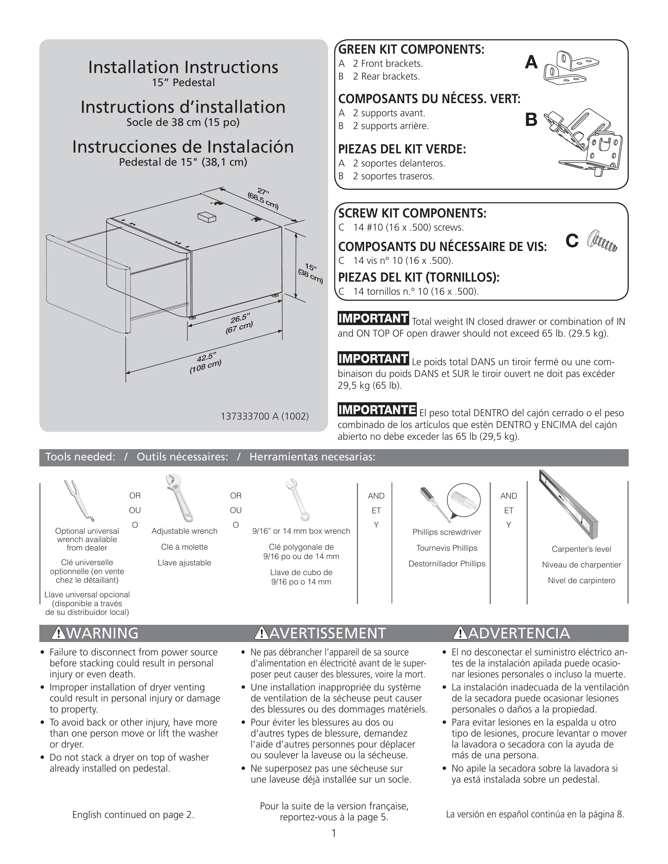 Frigidaire CFPWD15A Refrigerator User Manual