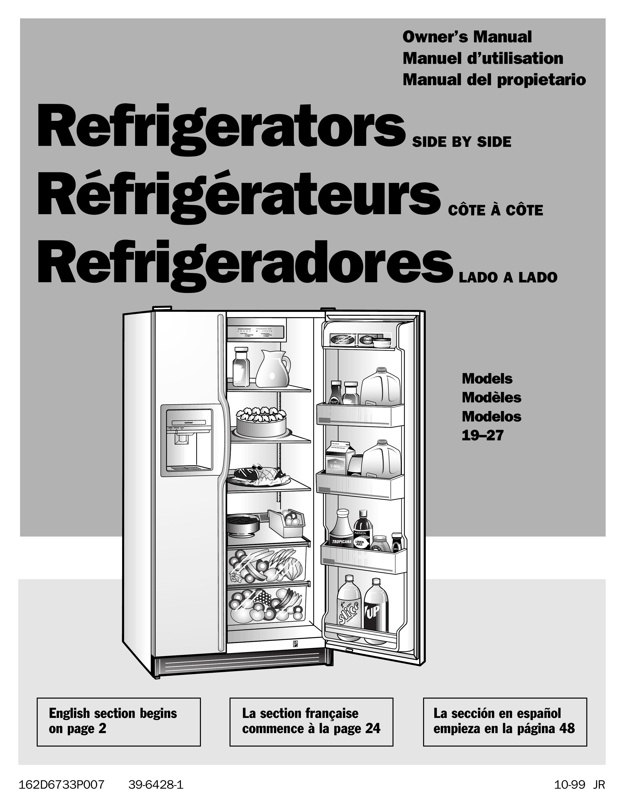 GE 19 Refrigerator User Manual