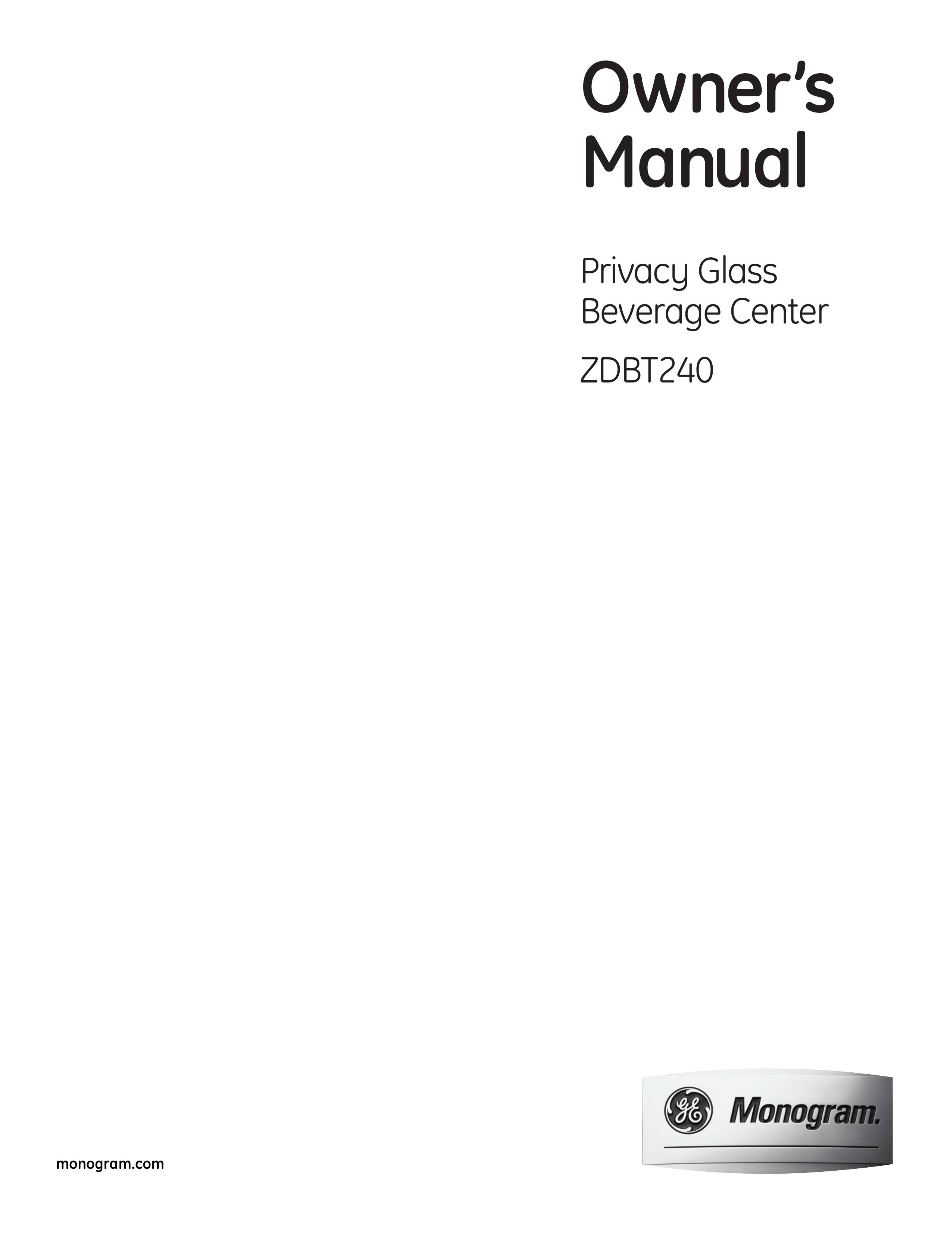 GE Monogram ZDBT240 Refrigerator User Manual