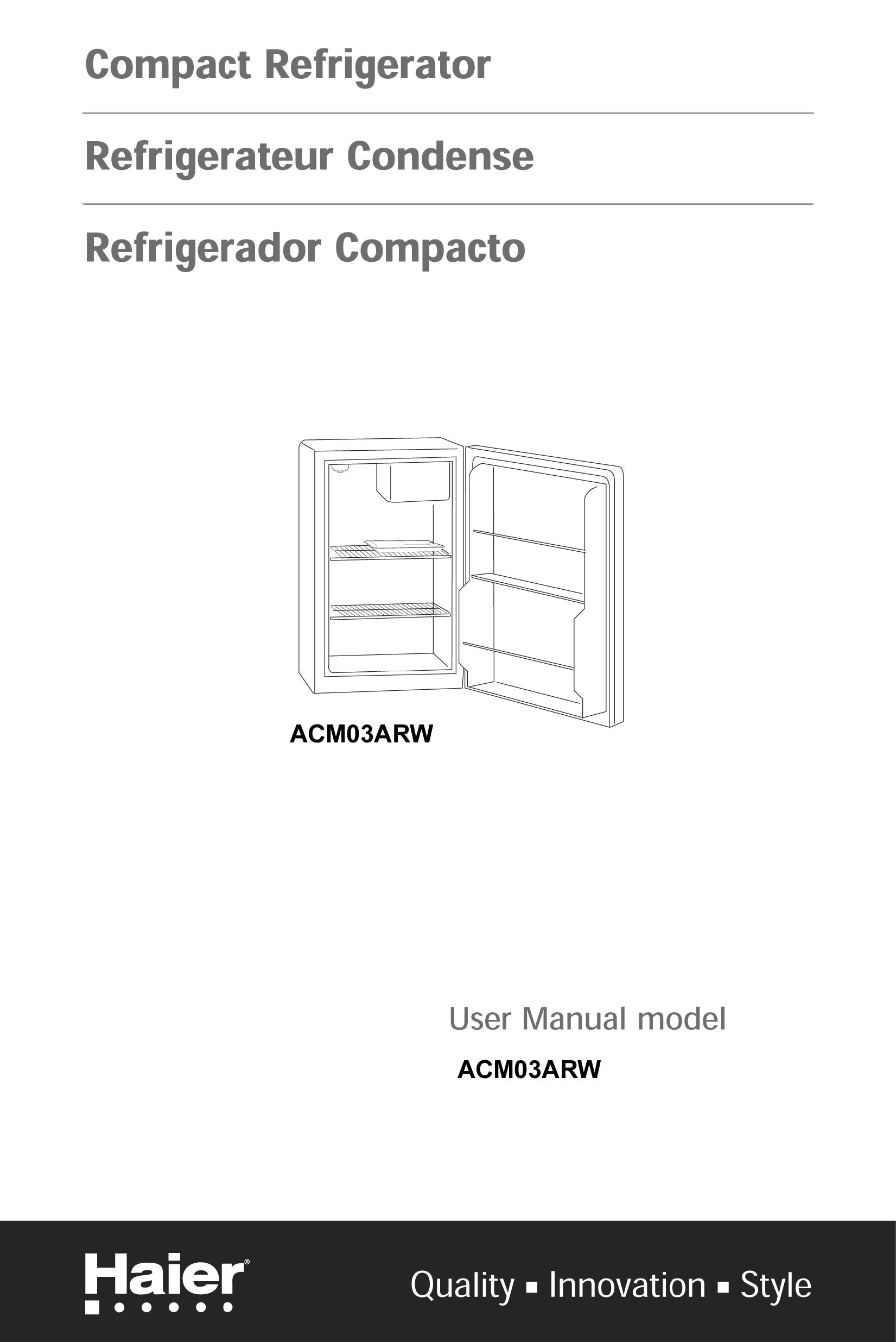 Haier ACM03ARW Refrigerator User Manual