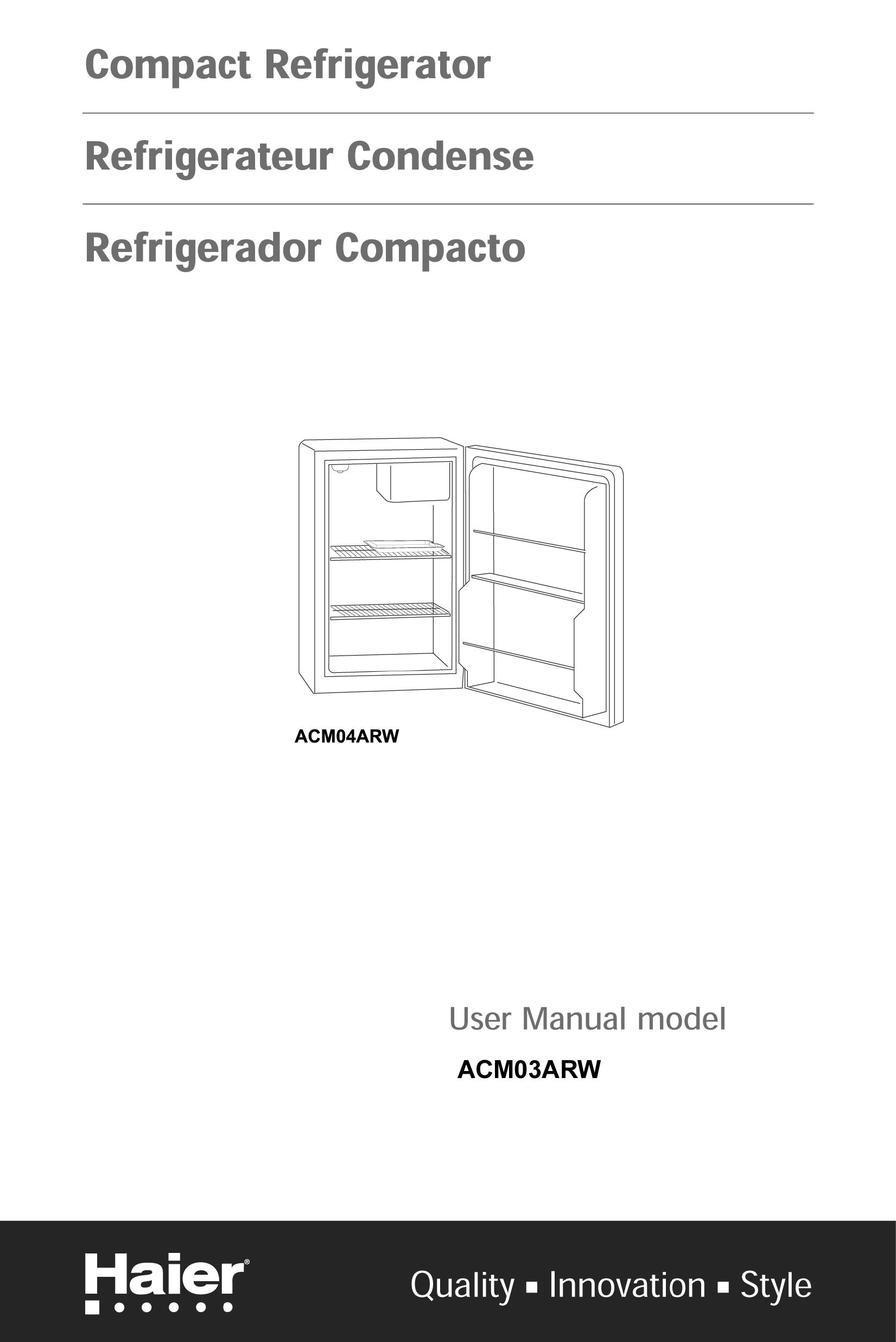 Haier ACMO3ARW Refrigerator User Manual