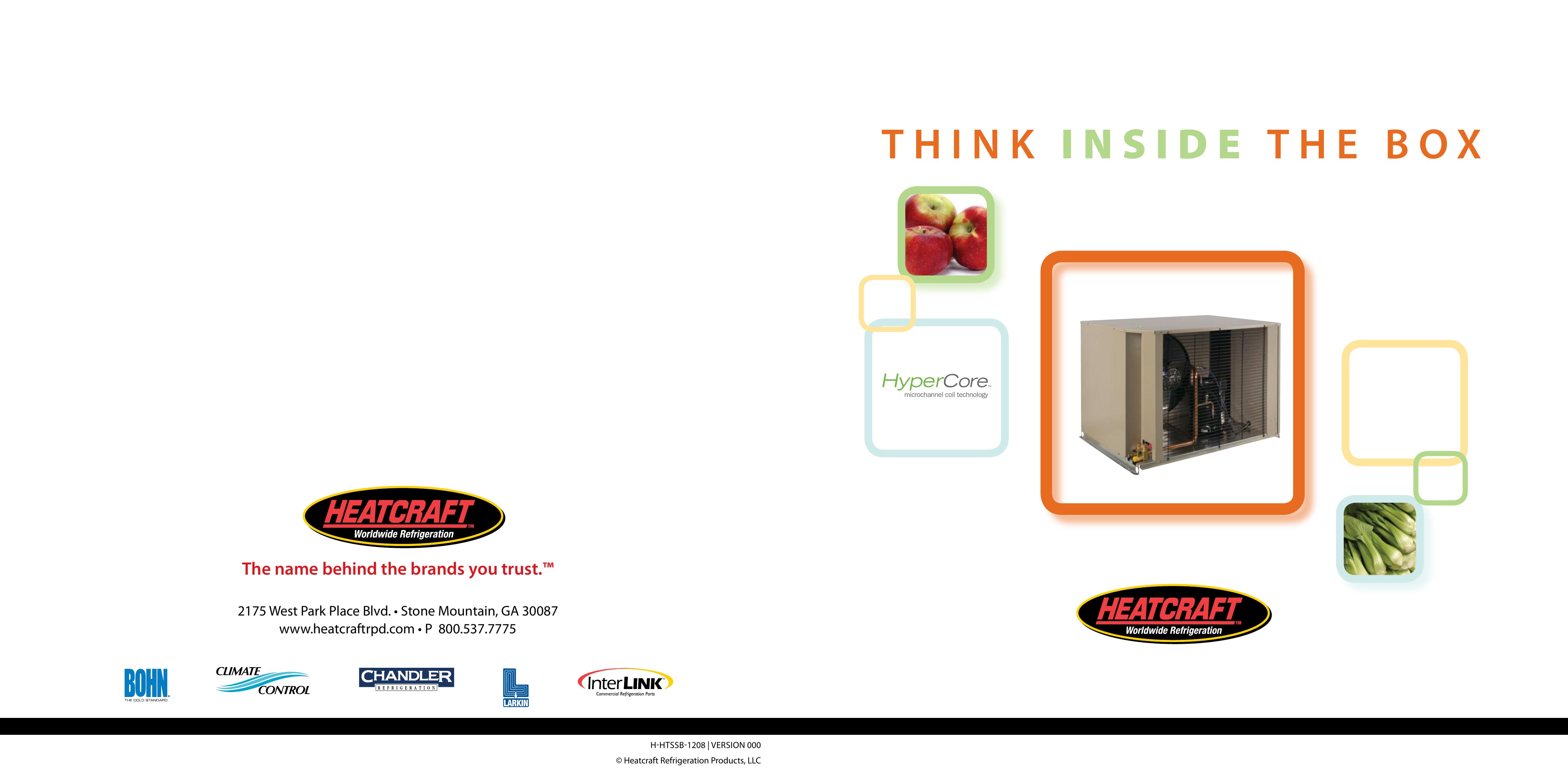 Heatcraft Refrigeration Products H-HTSSB-1208 Refrigerator User Manual