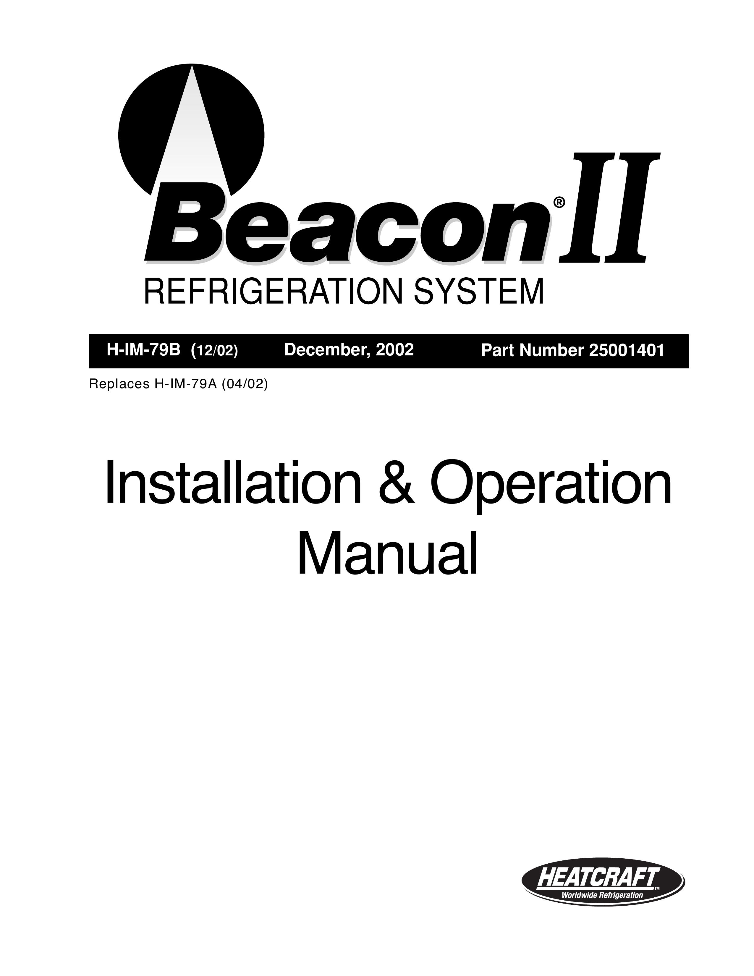 Heatcraft Refrigeration Products H-IM-79B Refrigerator User Manual