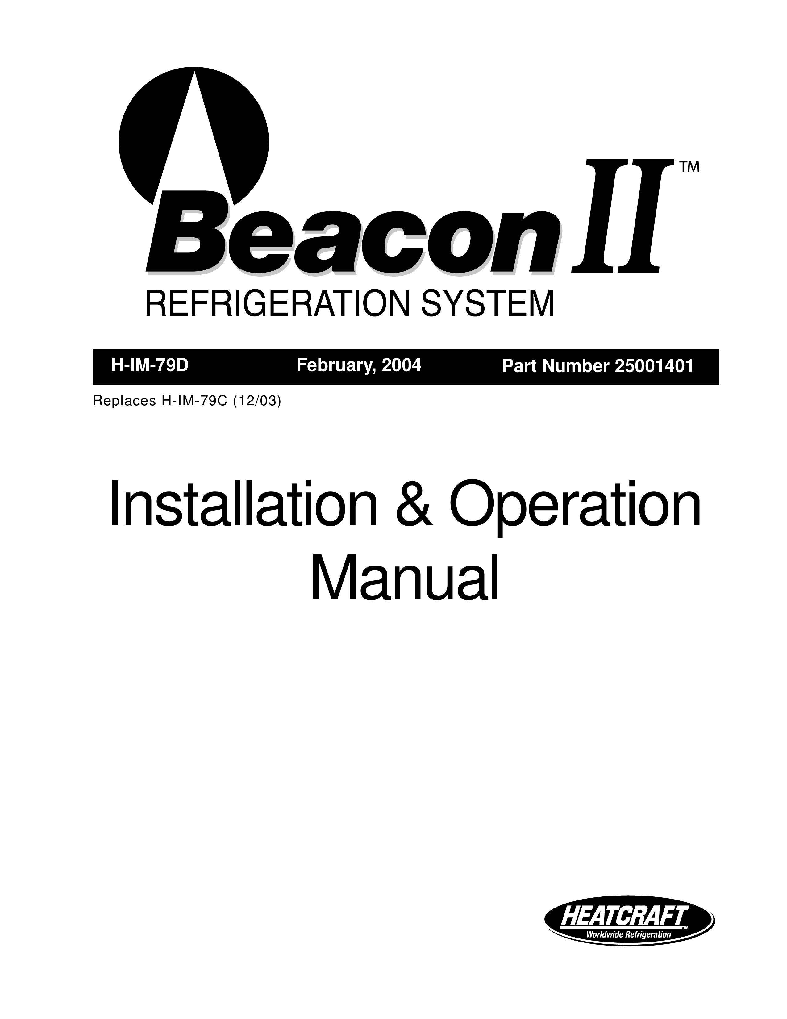 Heatcraft Refrigeration Products H-IM-79D Refrigerator User Manual