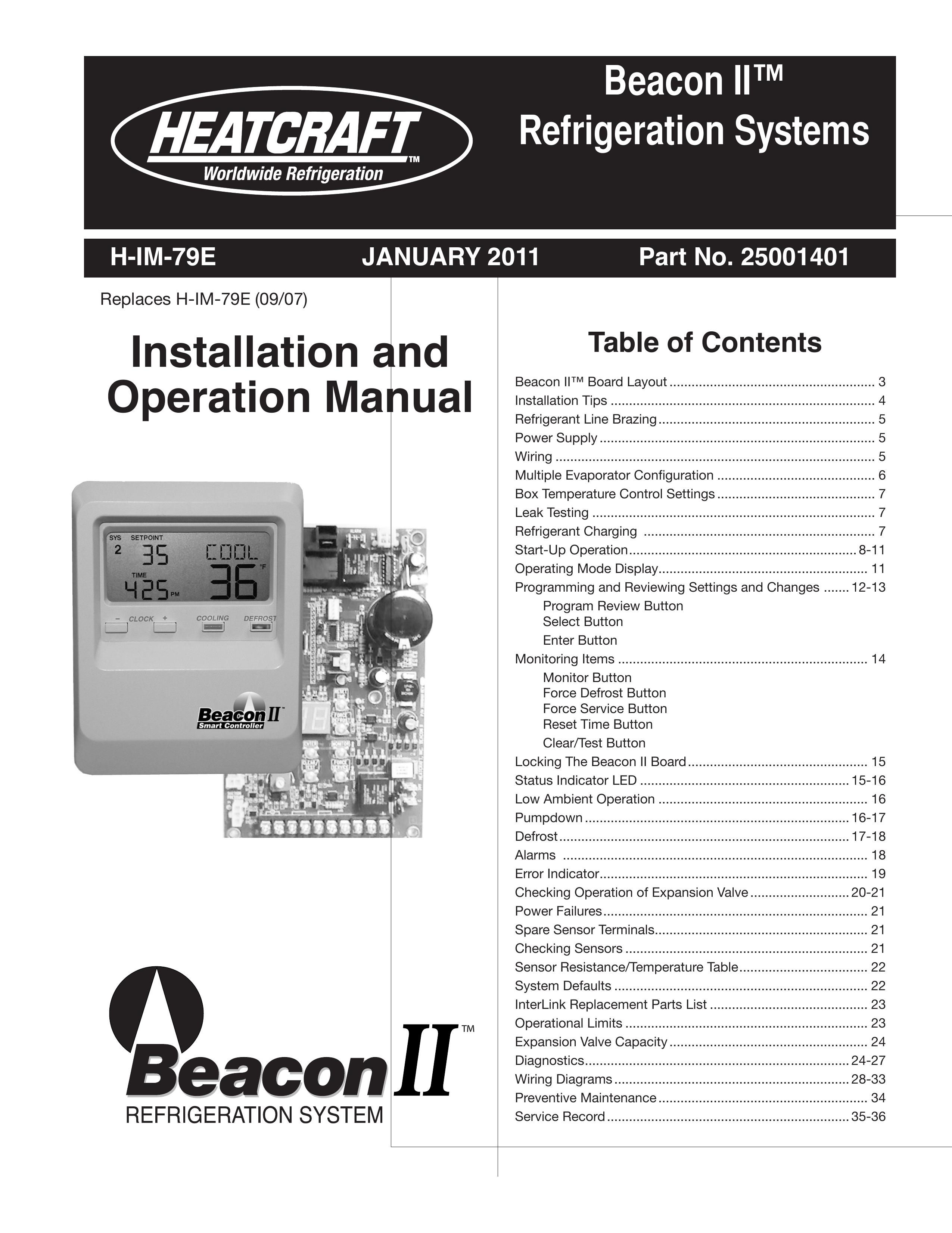 Heatcraft Refrigeration Products H-IM-79E Refrigerator User Manual
