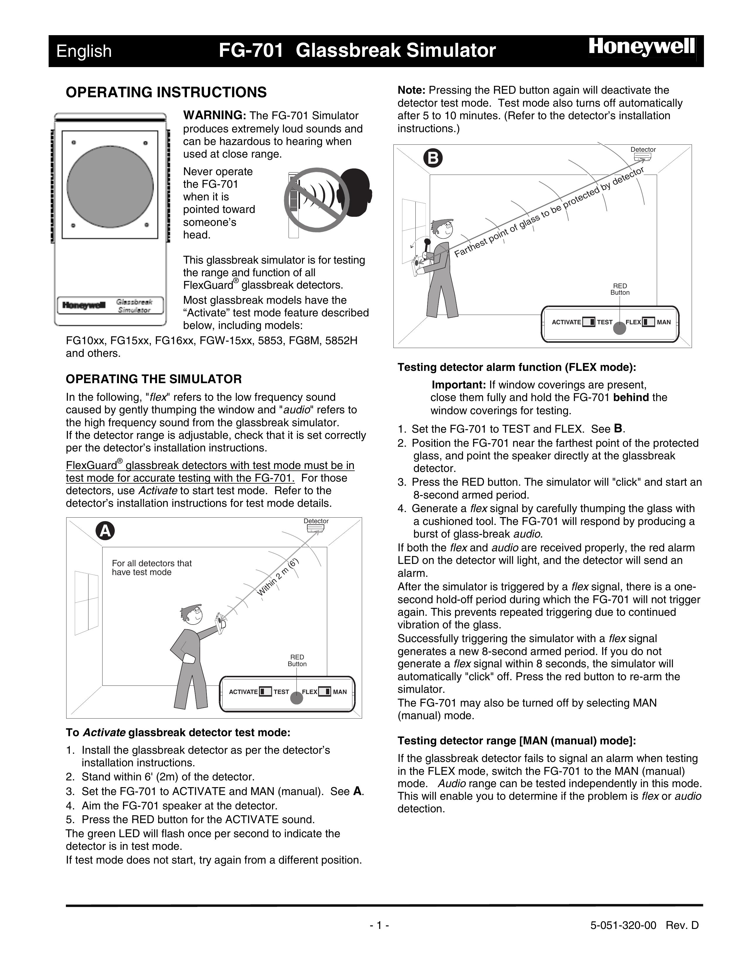 Honeywell FG-701 Refrigerator User Manual