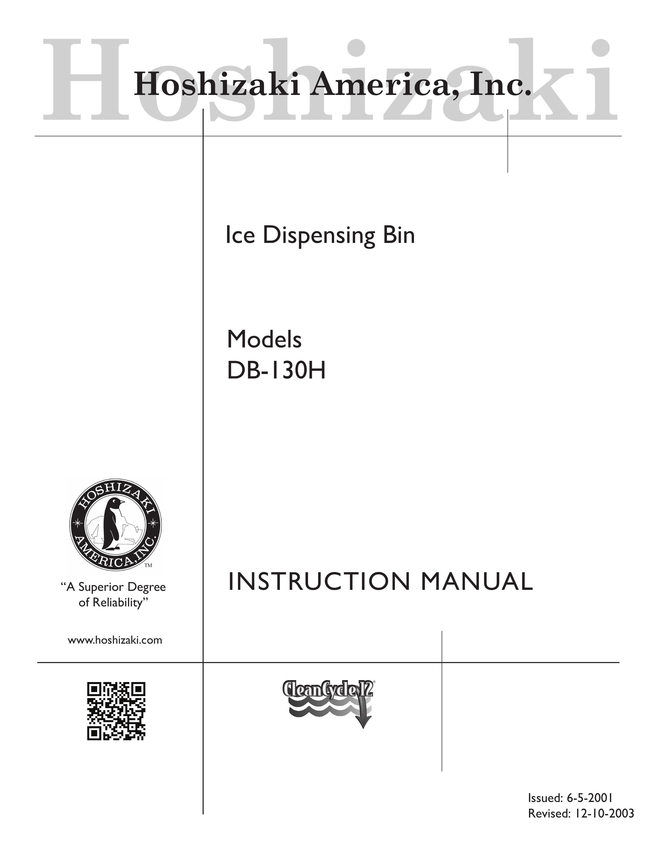 Hoshizaki DB-130H Refrigerator User Manual