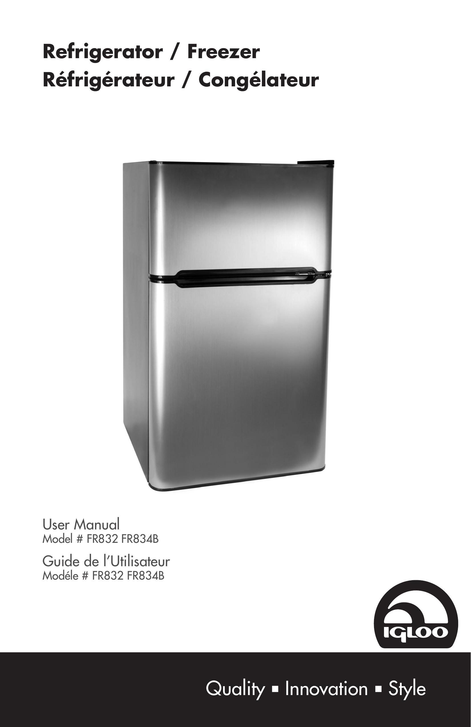Igloo FR834B Refrigerator User Manual