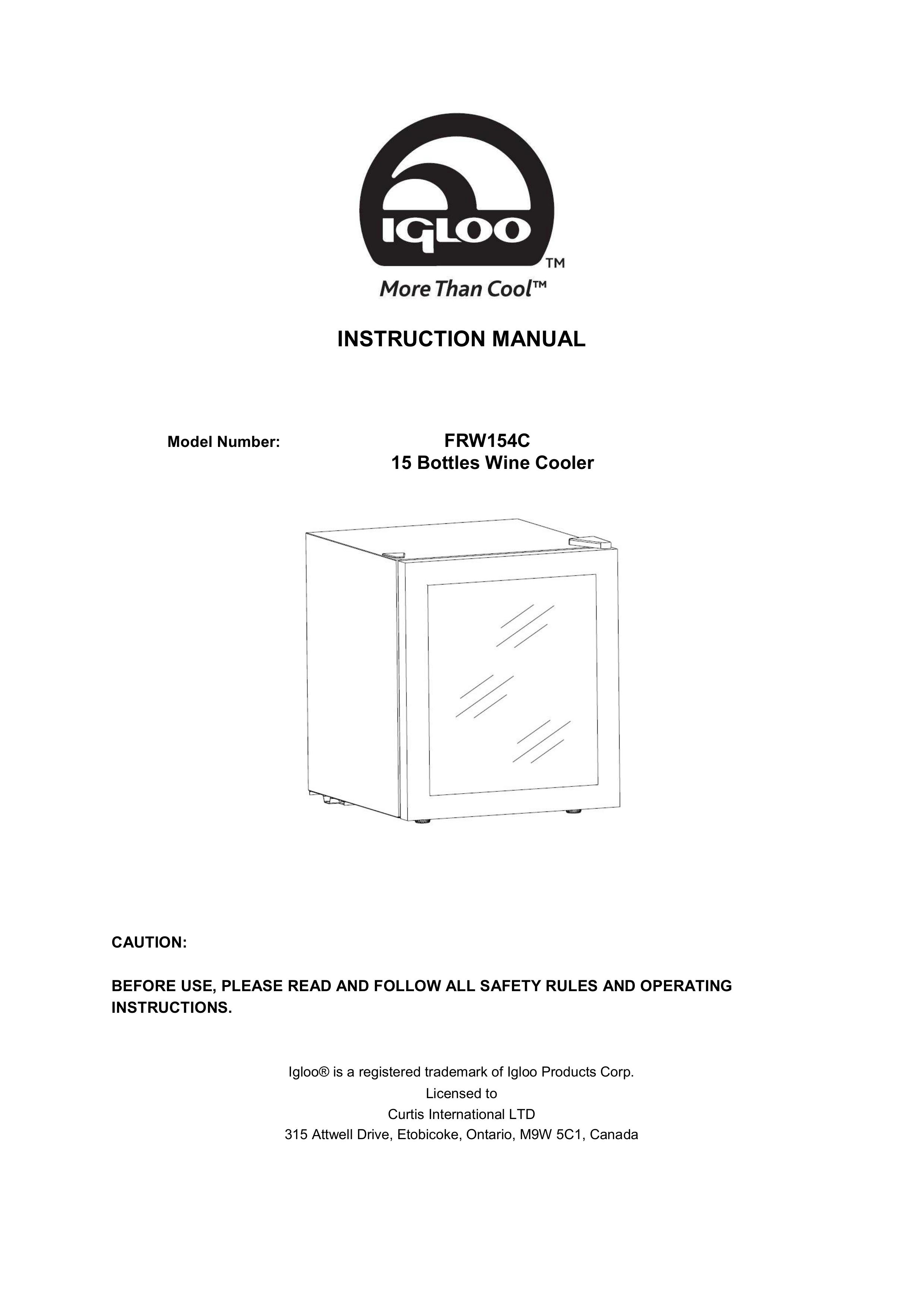 Igloo FRW154C Refrigerator User Manual