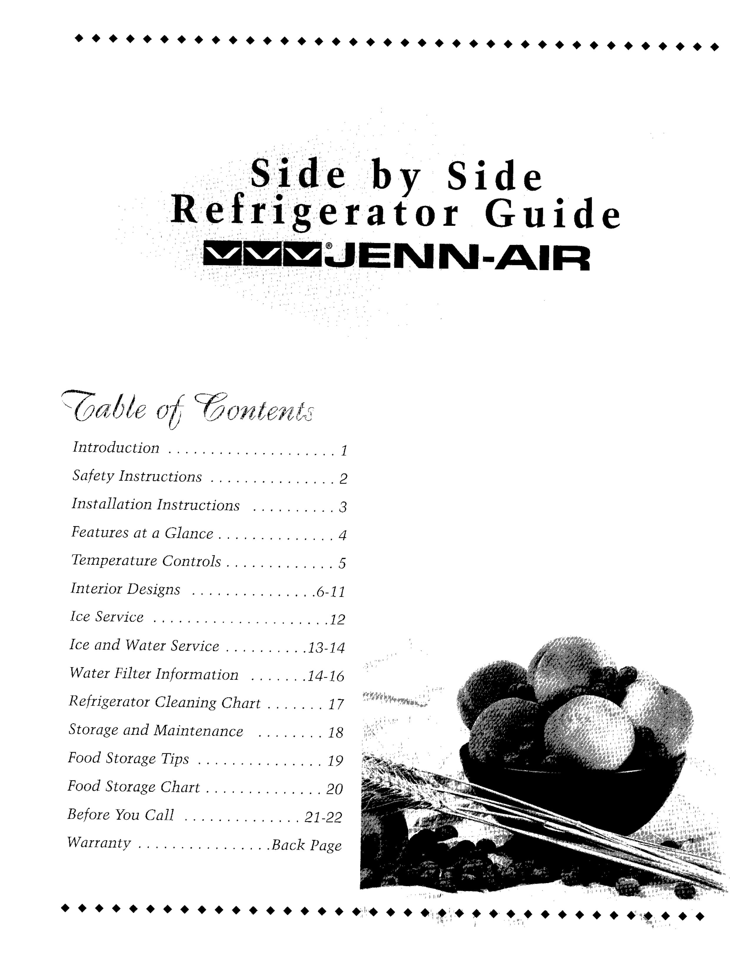 Jenn-Air JCD2289AEA Refrigerator User Manual