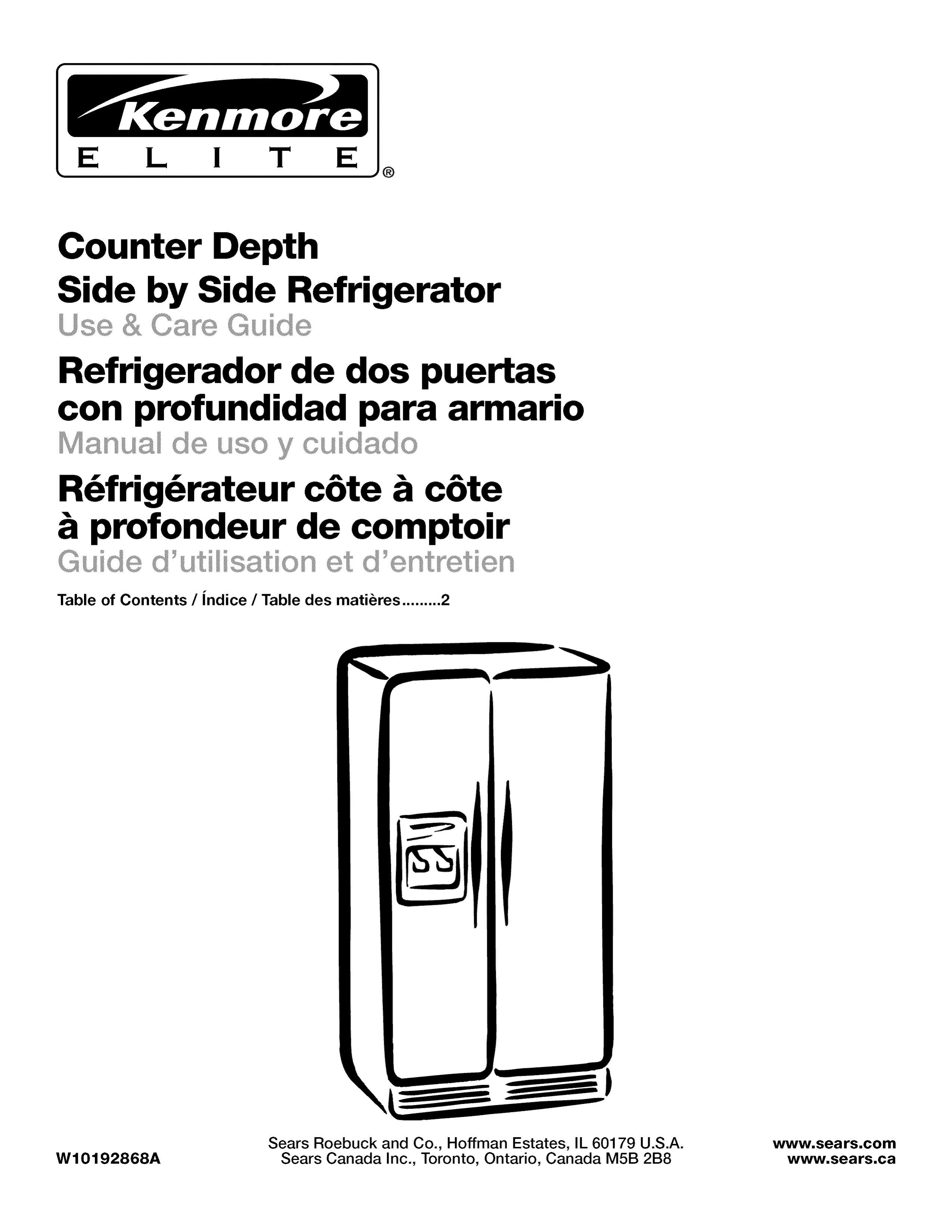 Kenmore 10645423800 Refrigerator User Manual