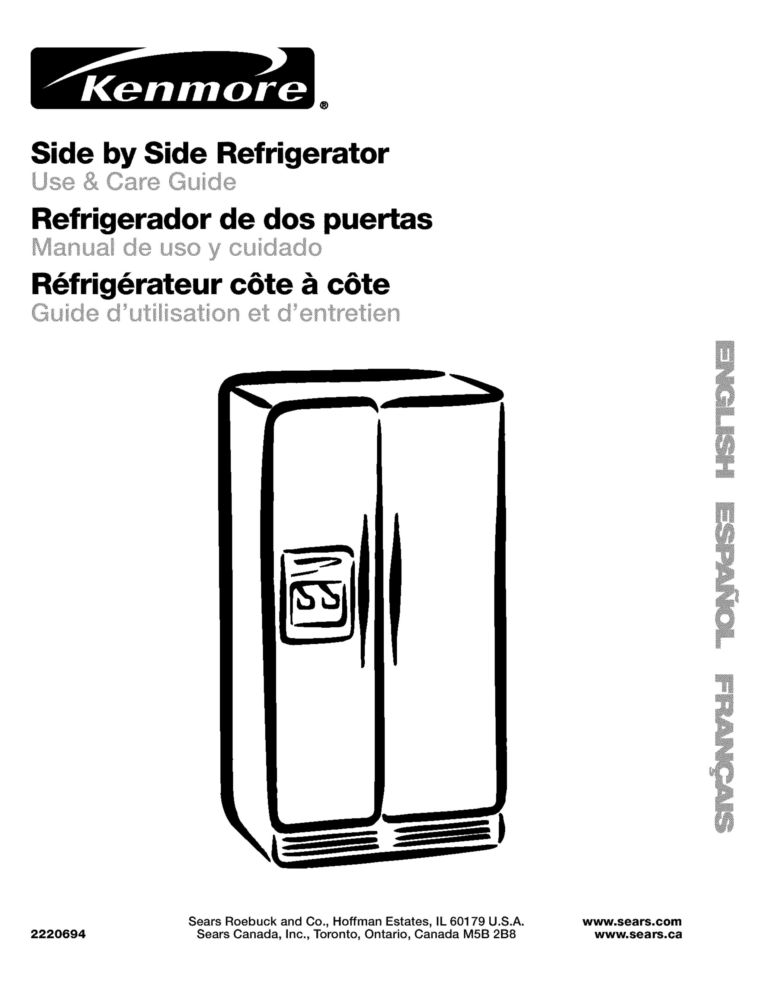 Kenmore 10652569101 Refrigerator User Manual