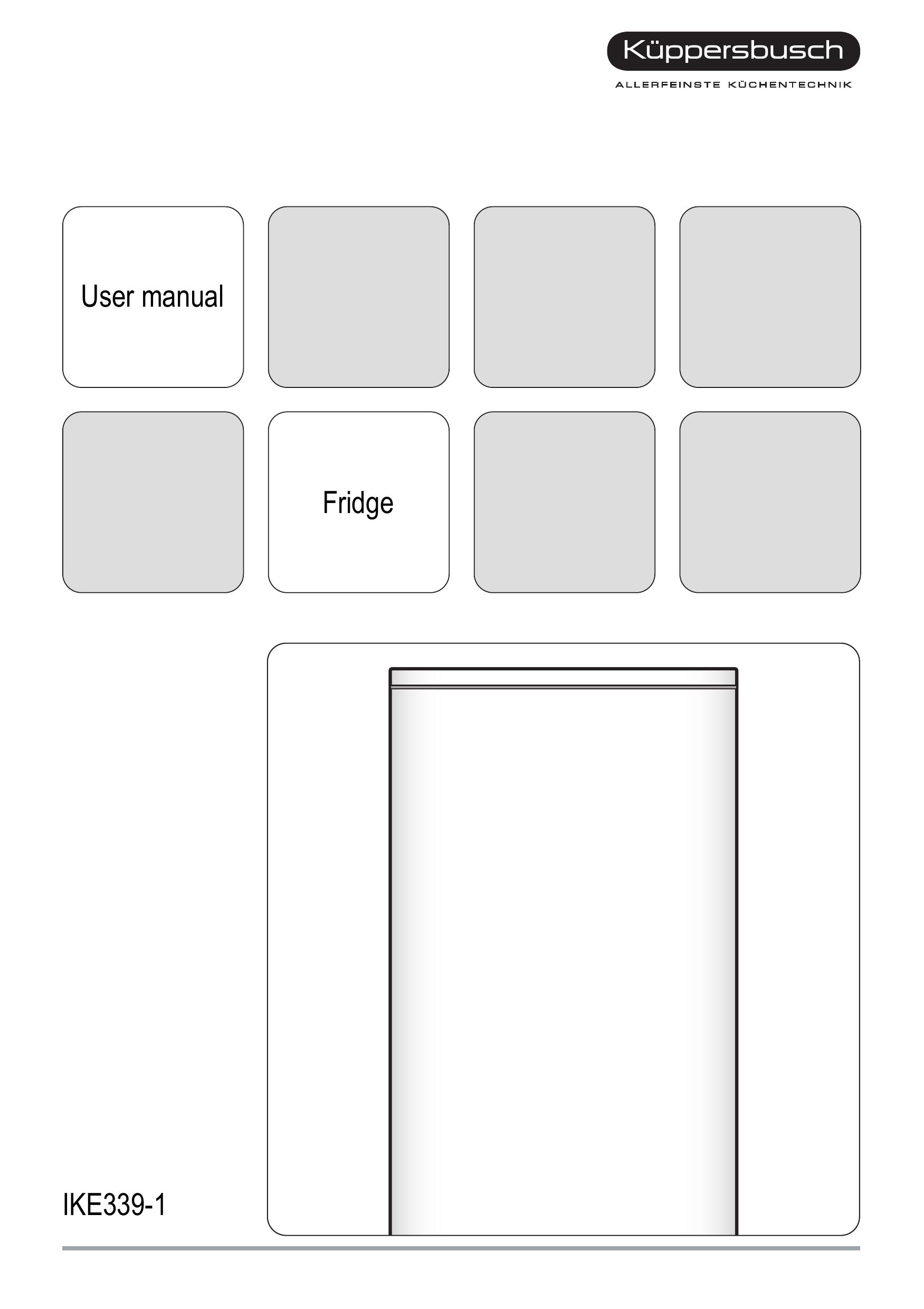 Kuppersbusch USA IKE339-1 Refrigerator User Manual