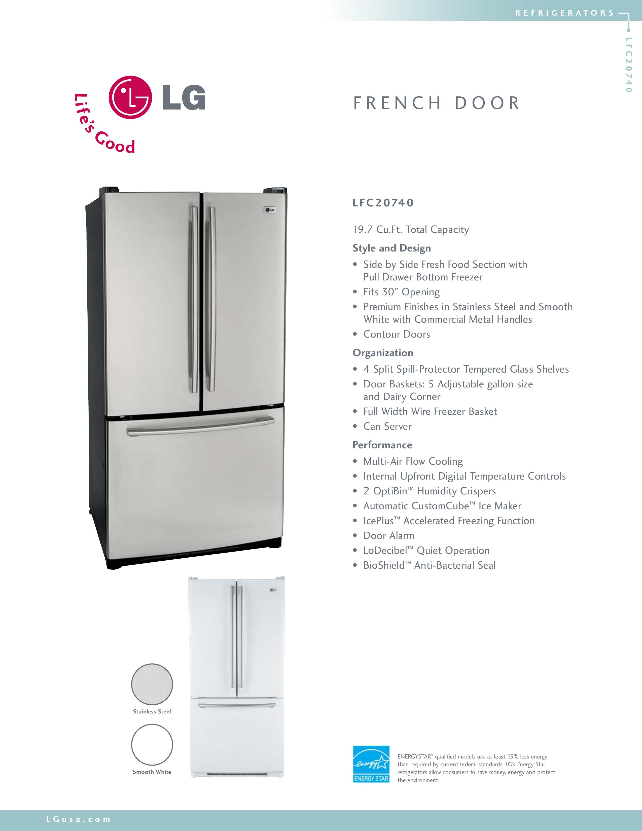 LG Electronics LFC20740 Refrigerator User Manual