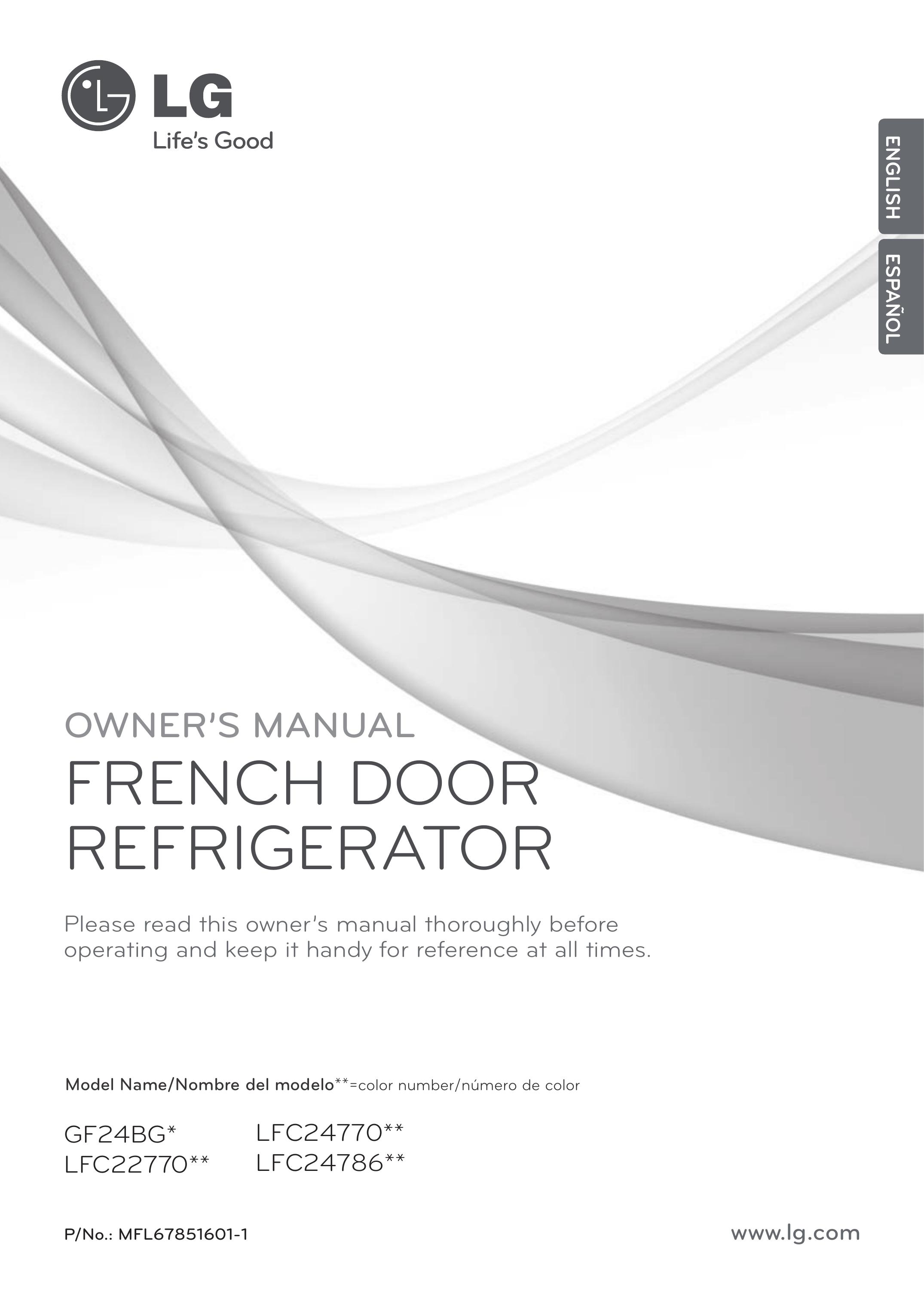 LG Electronics LFC22770SB Refrigerator User Manual