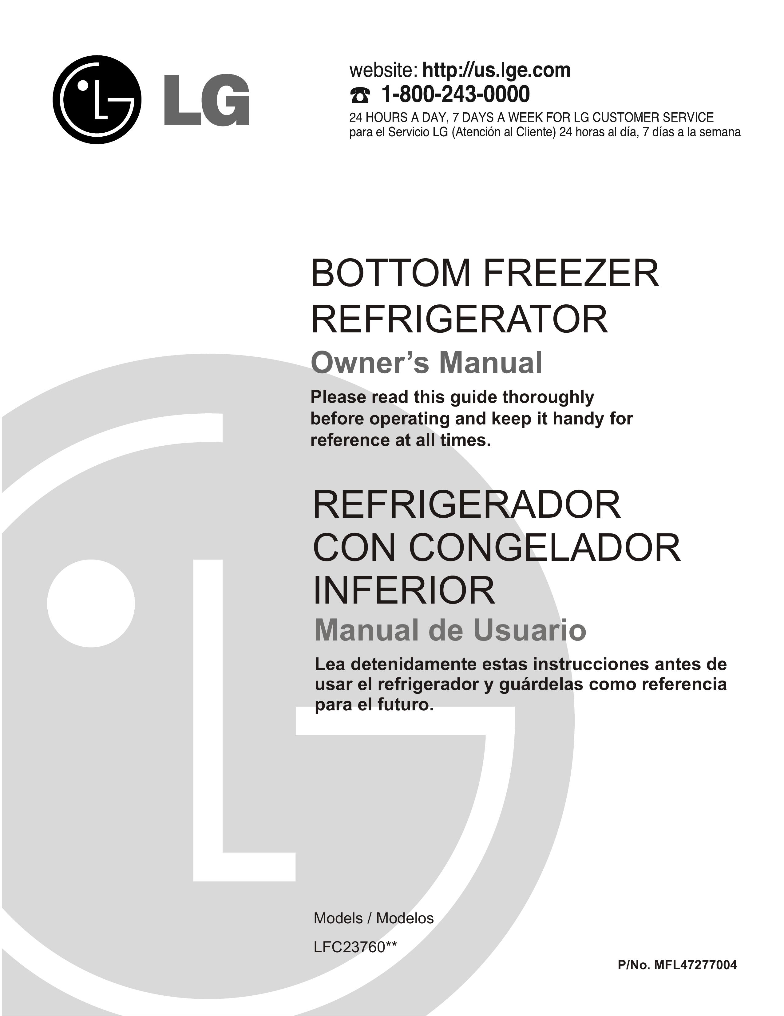 LG Electronics LFC23760 Refrigerator User Manual