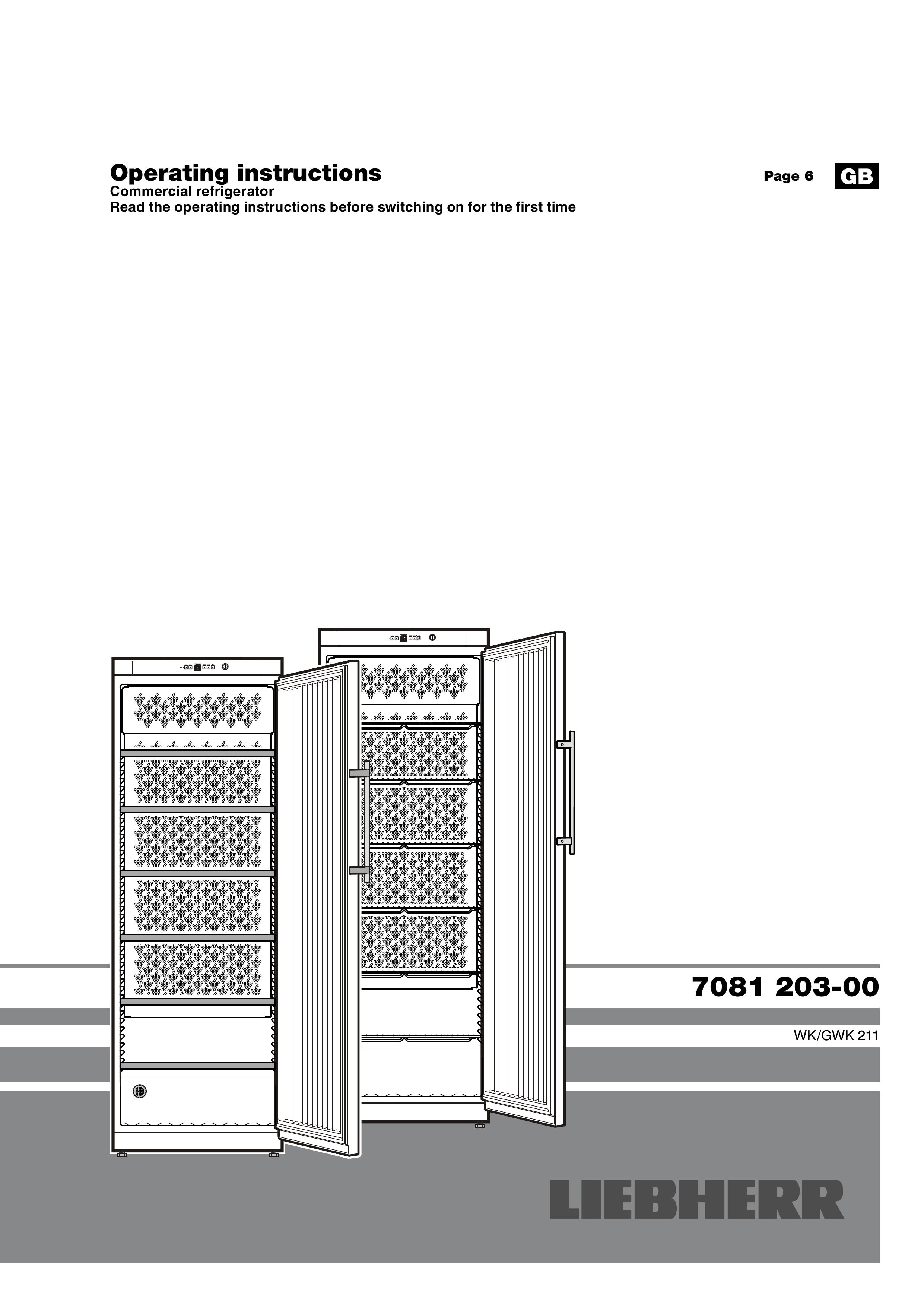 Liebherr 7081 203-00 Refrigerator User Manual