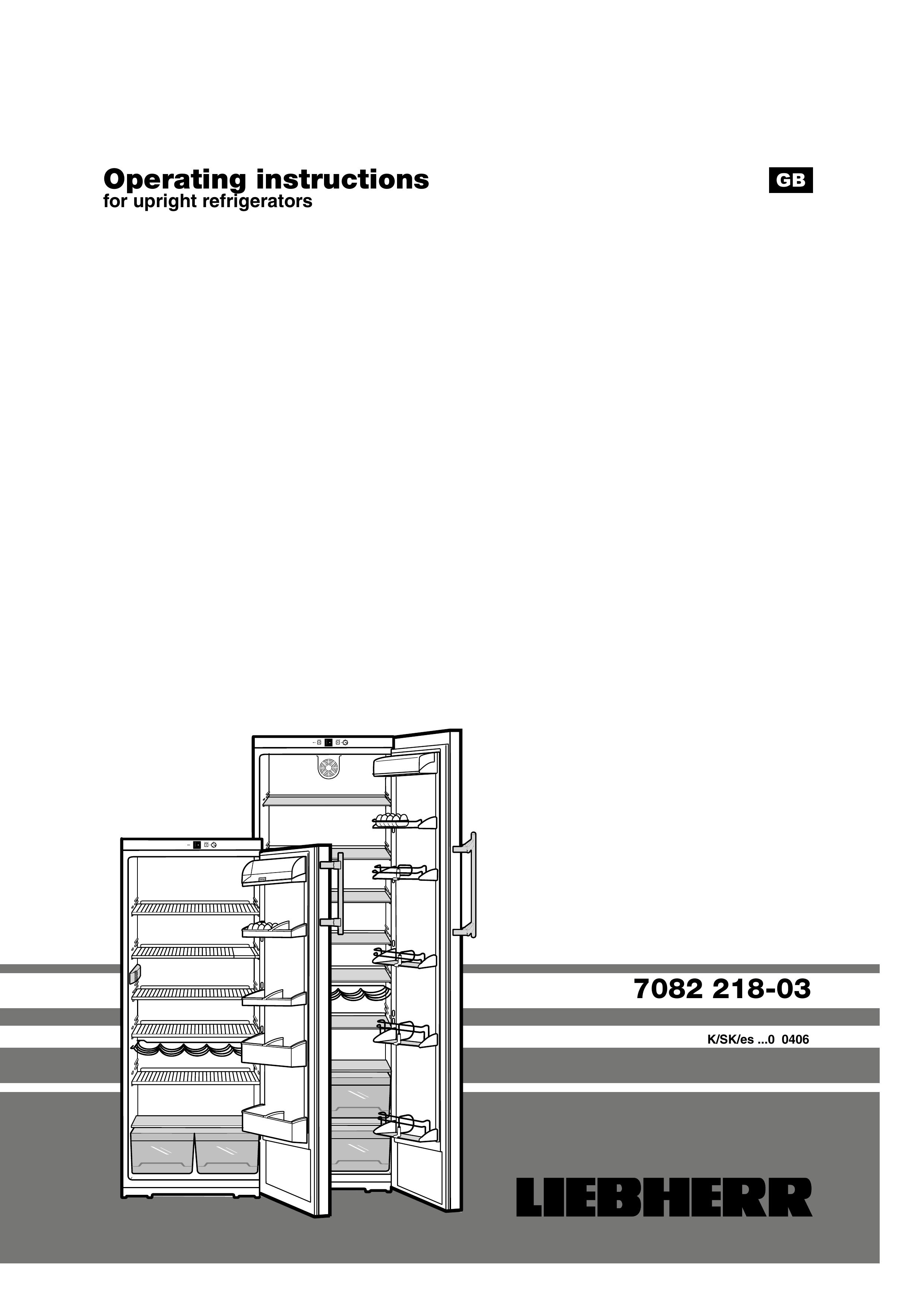 Liebherr 7082 218-03 Refrigerator User Manual