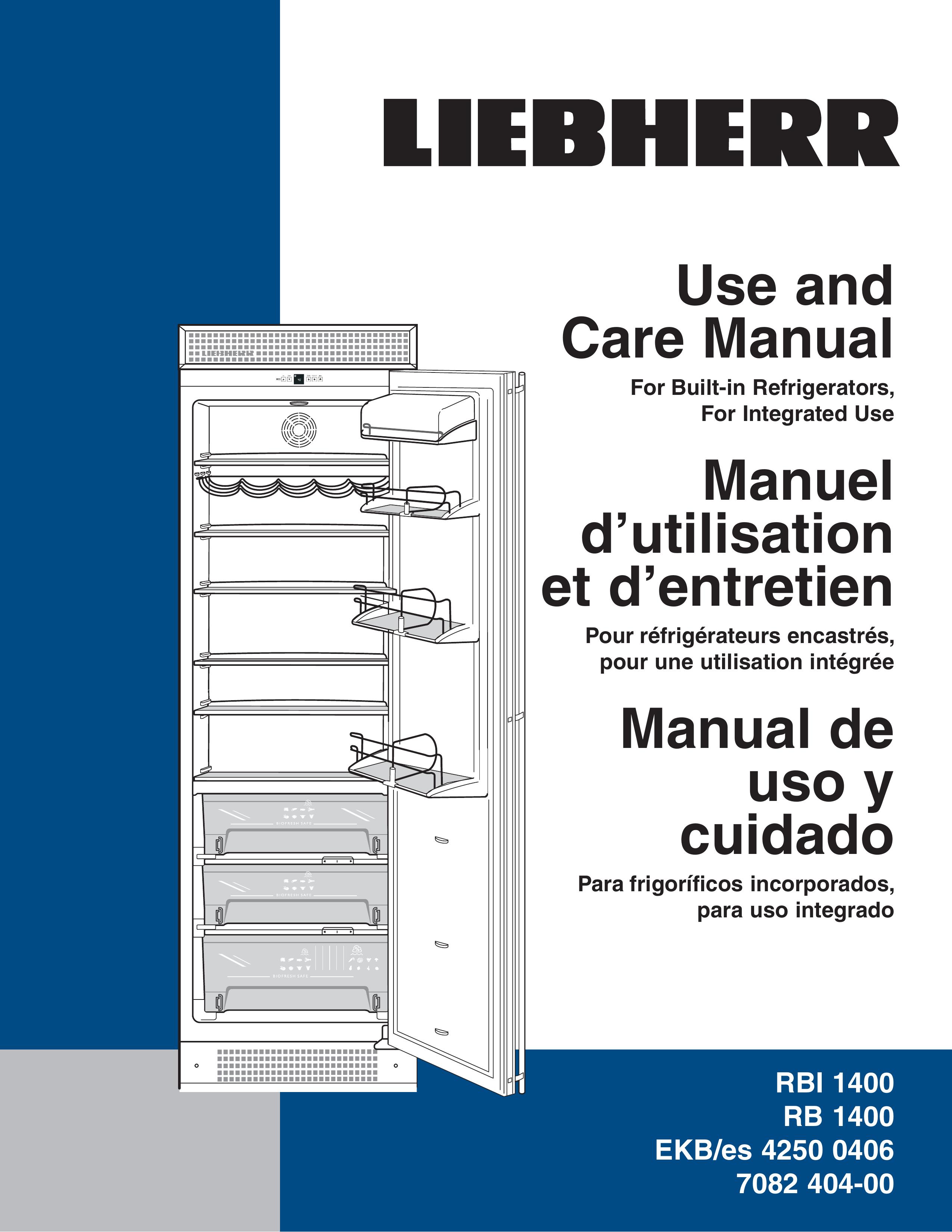 Liebherr 7082 404-00 Refrigerator User Manual