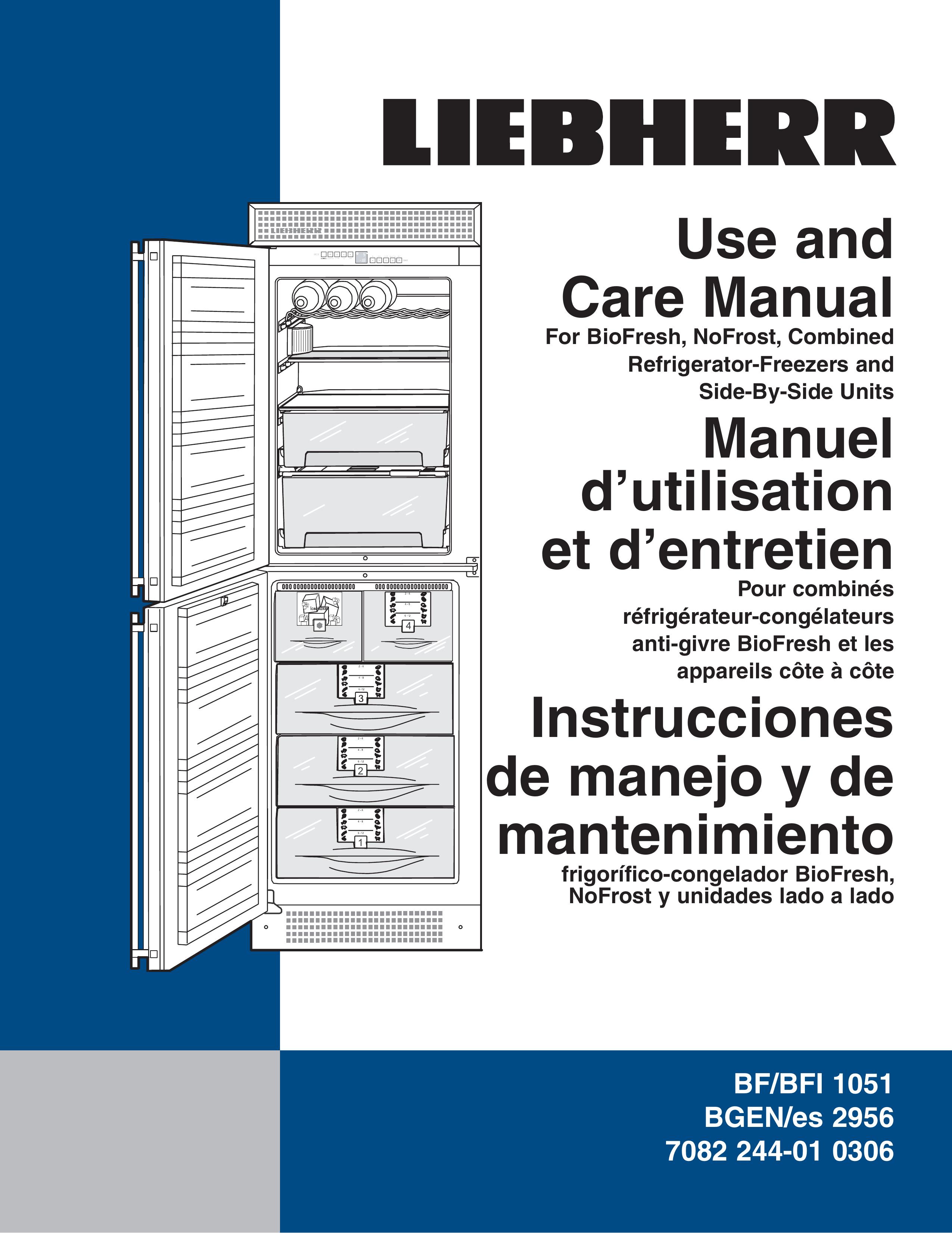 Liebherr BF/BFI 1051 Refrigerator User Manual