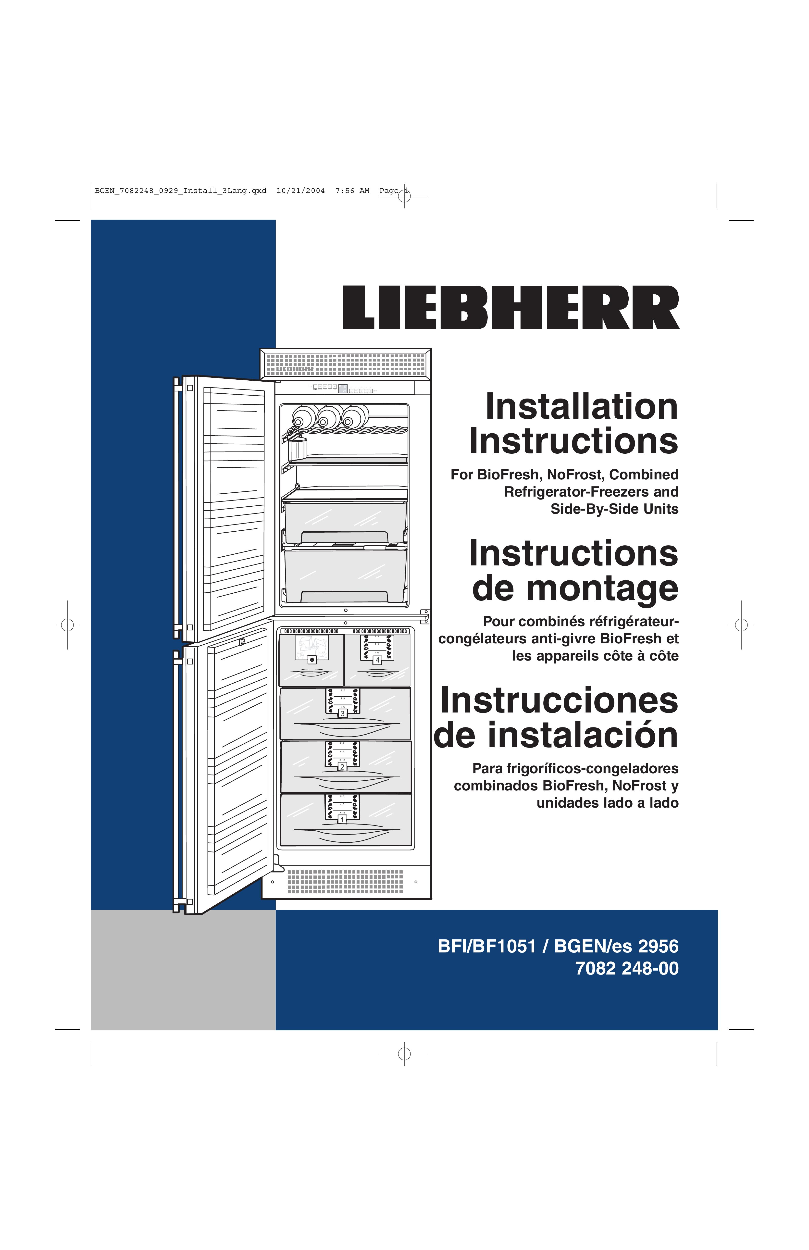 Liebherr BFI1051 Refrigerator User Manual